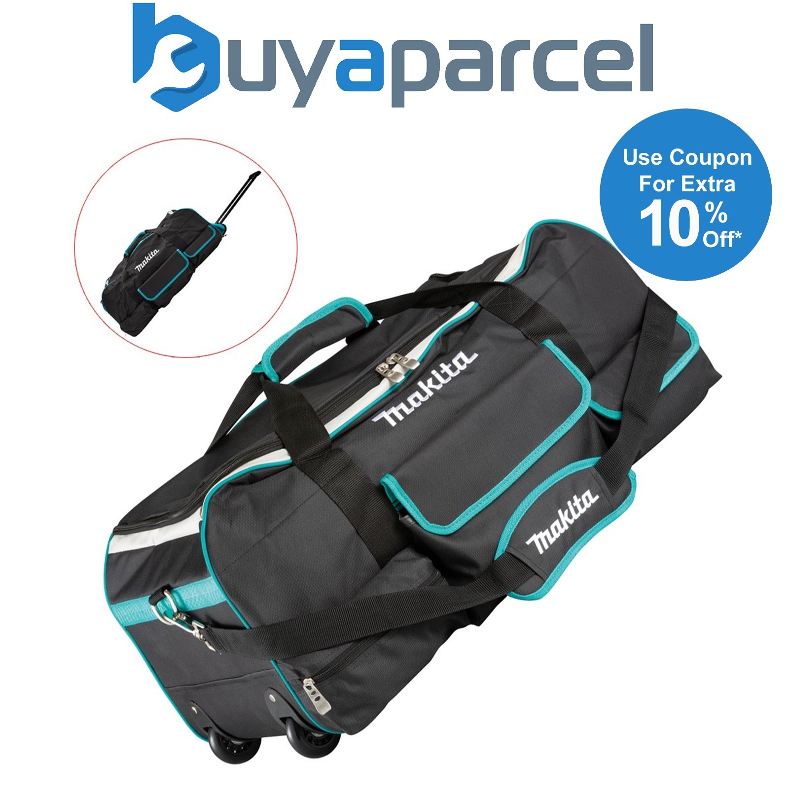 Makita XGT 832367-6 66cm 26" Heavy Duty Padded ToolBag Tool Duffel Bag + Wheels