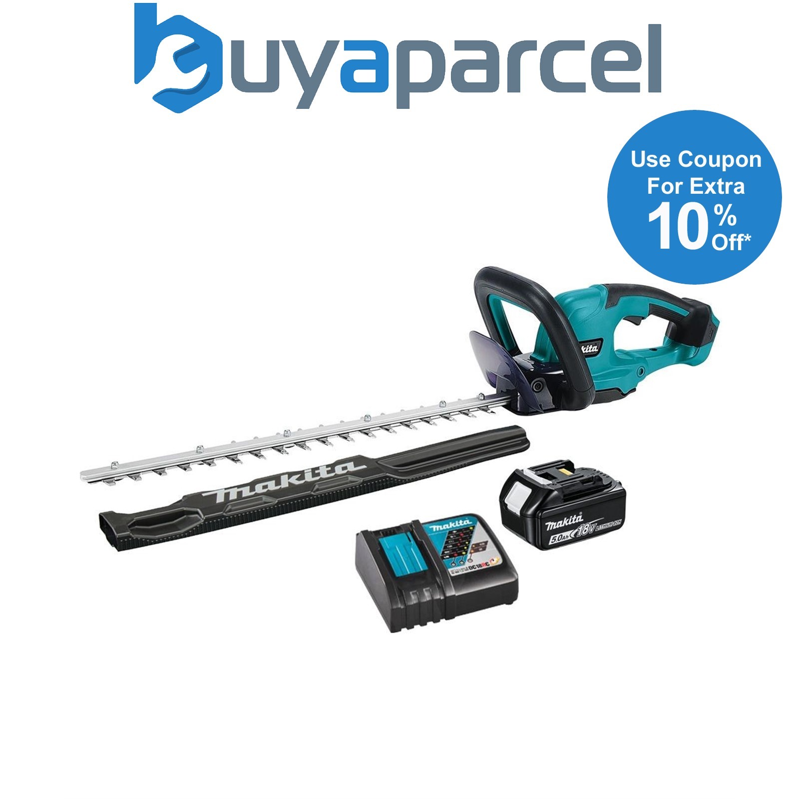 Makita DUH507 18V LXT 50cm Cordless Hedge Trimmer Electric Break 1x5ah