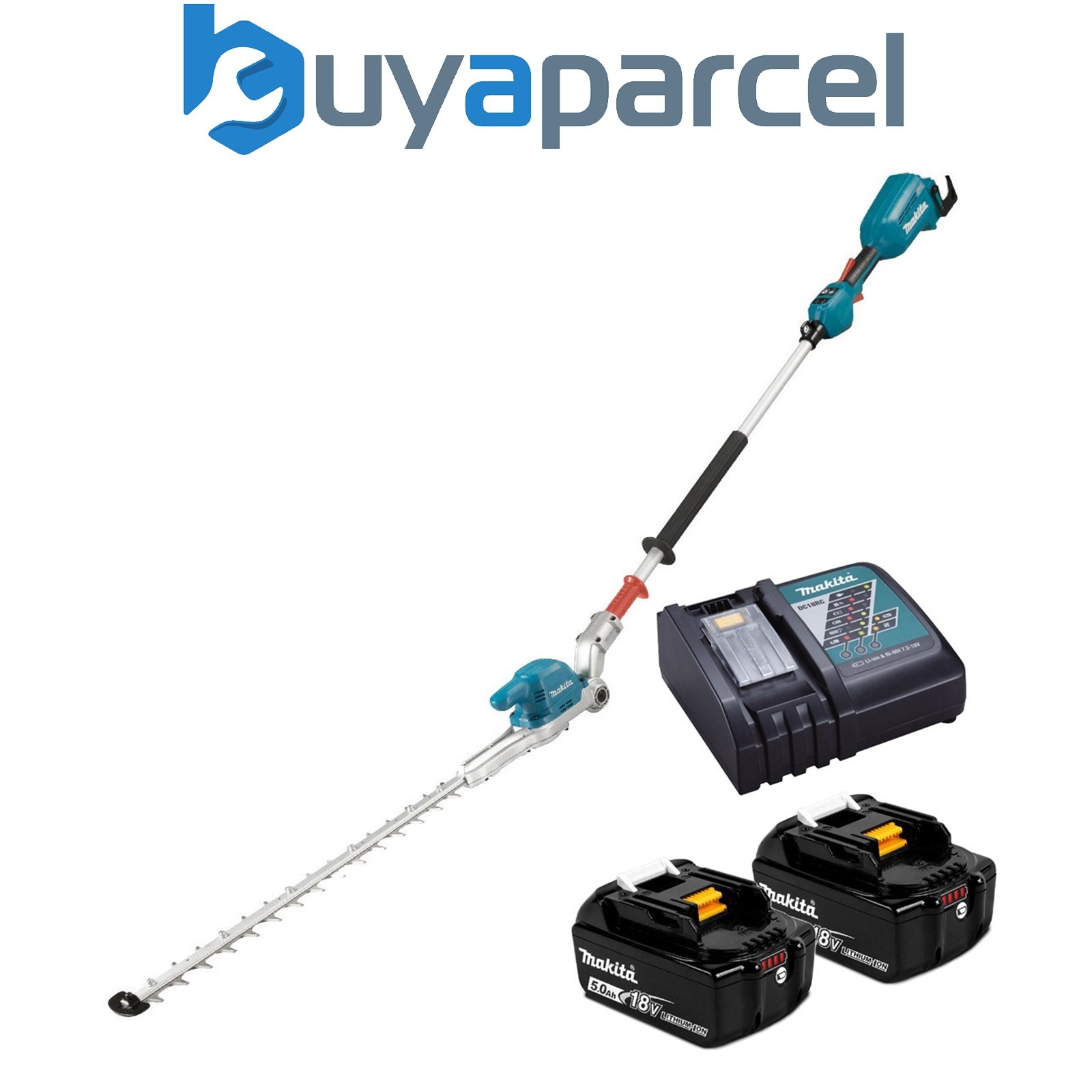 Makita DUN500W LXT 18v Brushless Pole Hedge Cutter Trimmer 2 x 5ah Batteries