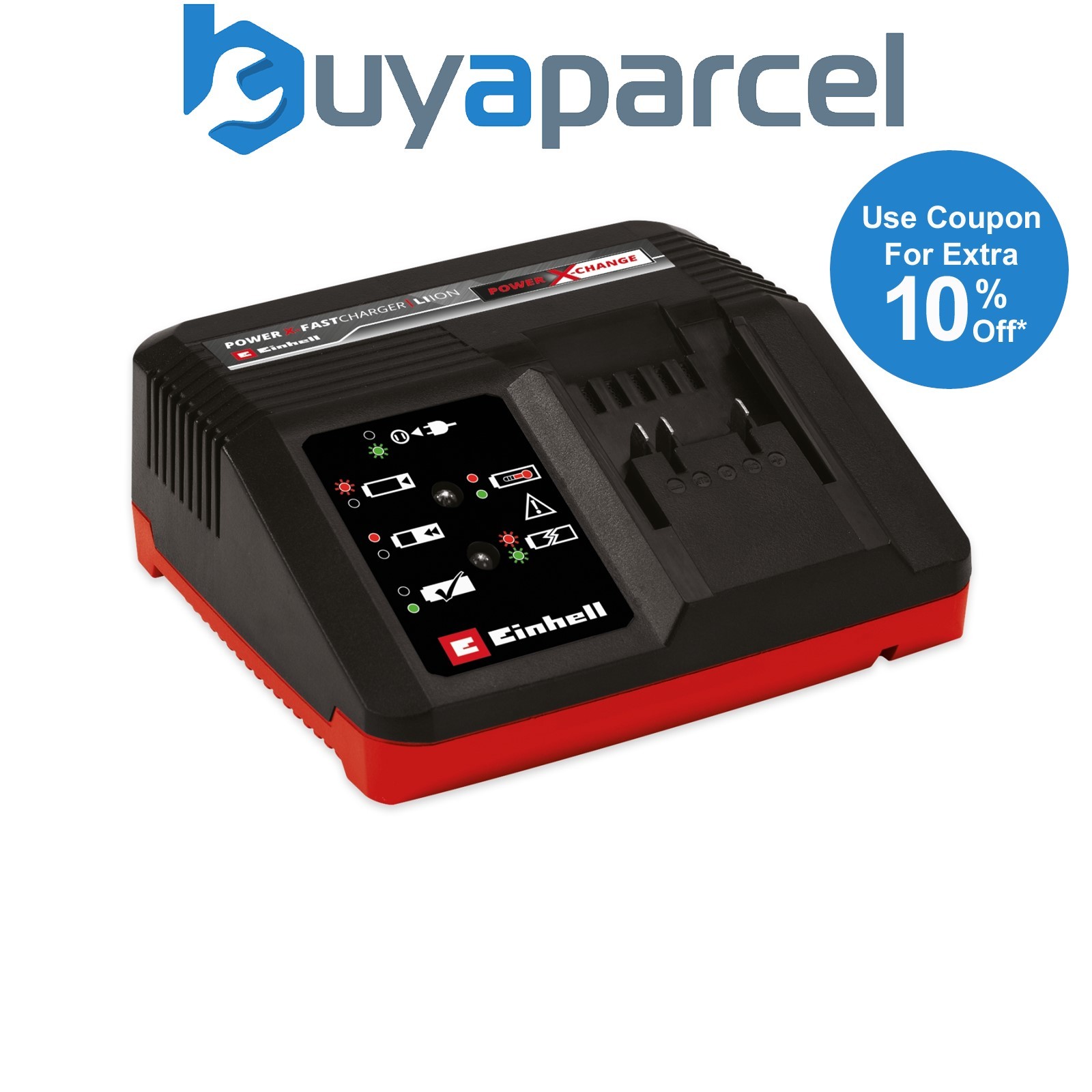Einhell 18v Power X-Change Fast Charger PXC 4ah 30 Minute Charging Status Light