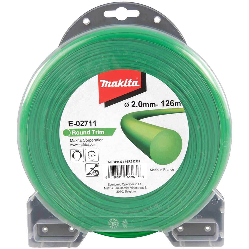Makita Green Nylon Round Grass Trimmer Line 2mm 126m