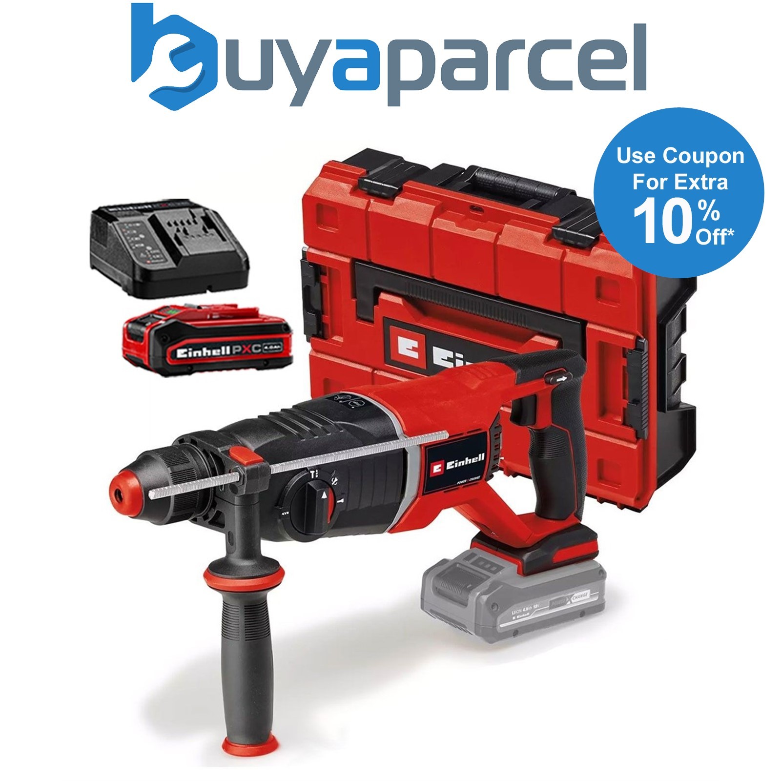 Einhell Professional Cordless Rotary SDS Hammer Drill TP-HD 18/26 + 4AH Kit