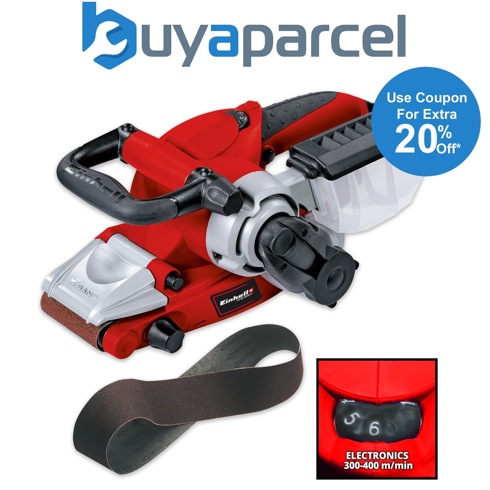 Einhell TE-BS 8540 E Variable Speed Belt Sander 75 x 533mm 850W Sanding 240V