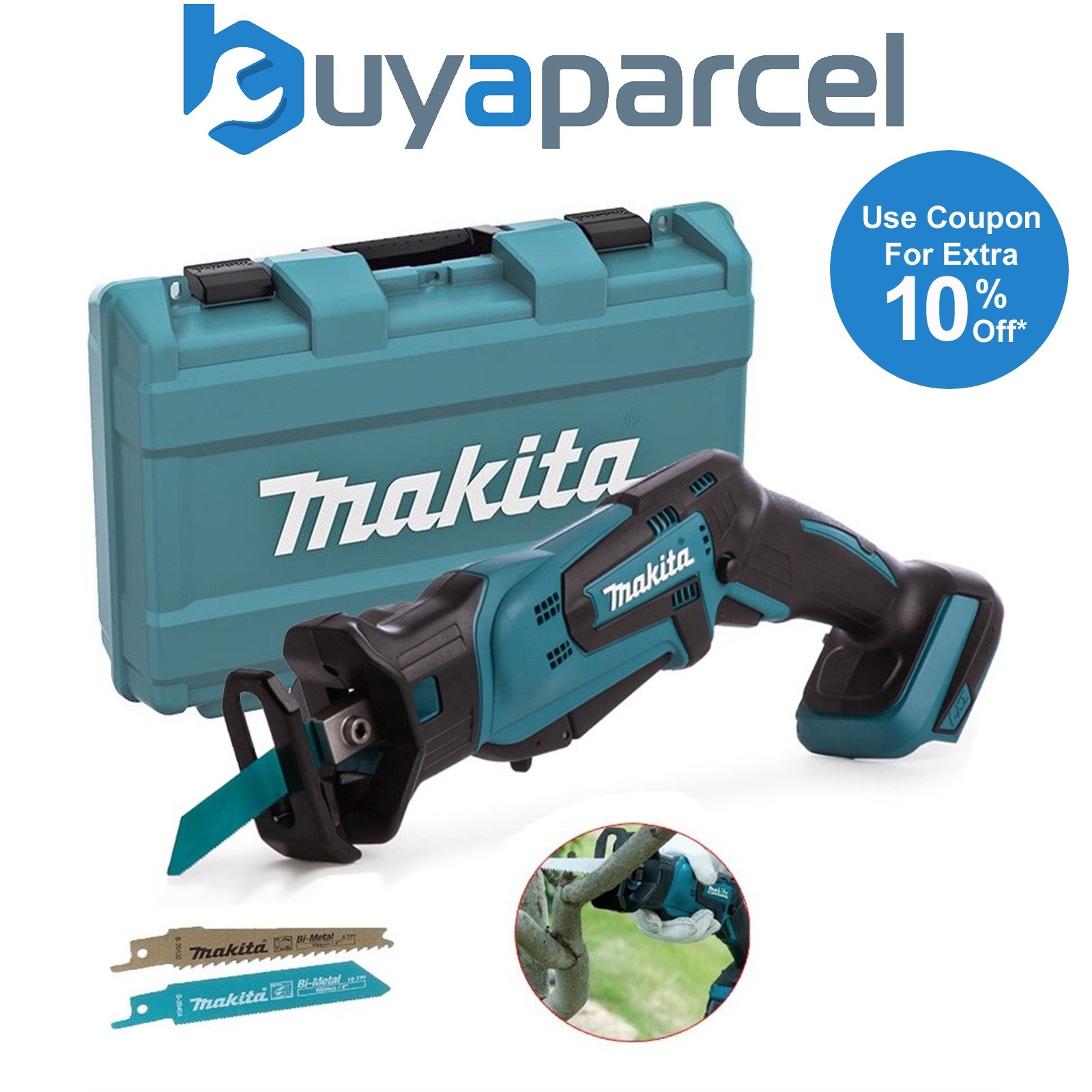 Makita DJR185Z 18v Garden Recip Pruning Multi Saw Reciprocating Saw + Carry Case
