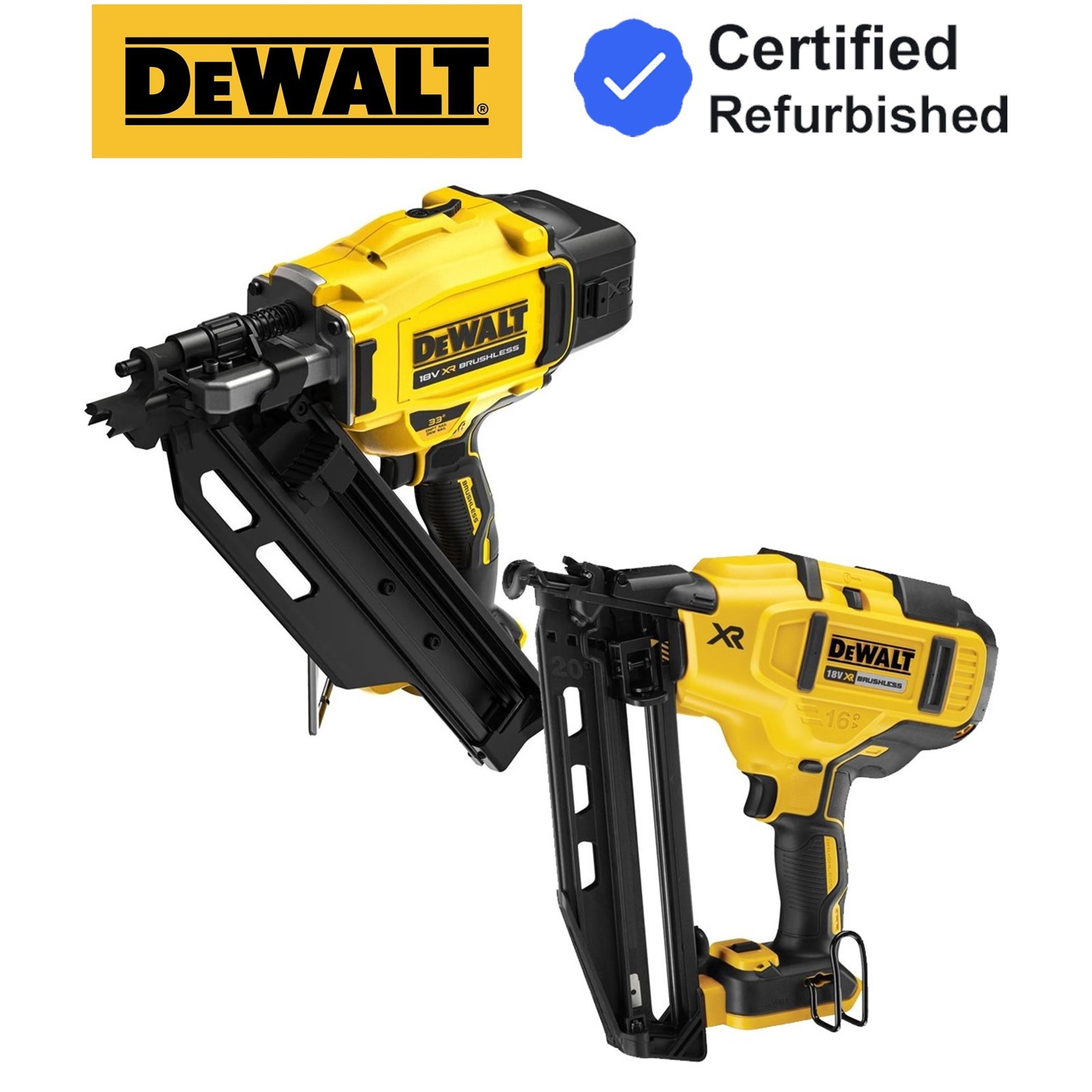 Dewalt DCK264 18V Brushless DCN930N Framing Nailer + DCN660N Second Fix Nailer