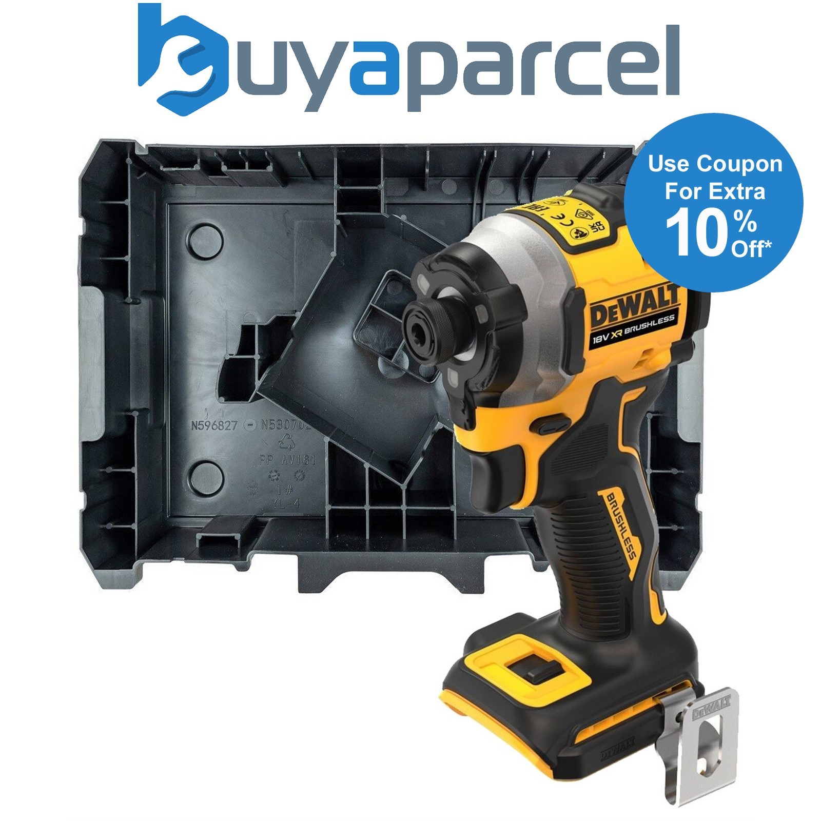 Dewalt DCF850N 18v XR Brushless Ultra Compact Impact Driver Bare + Tstak Inlay