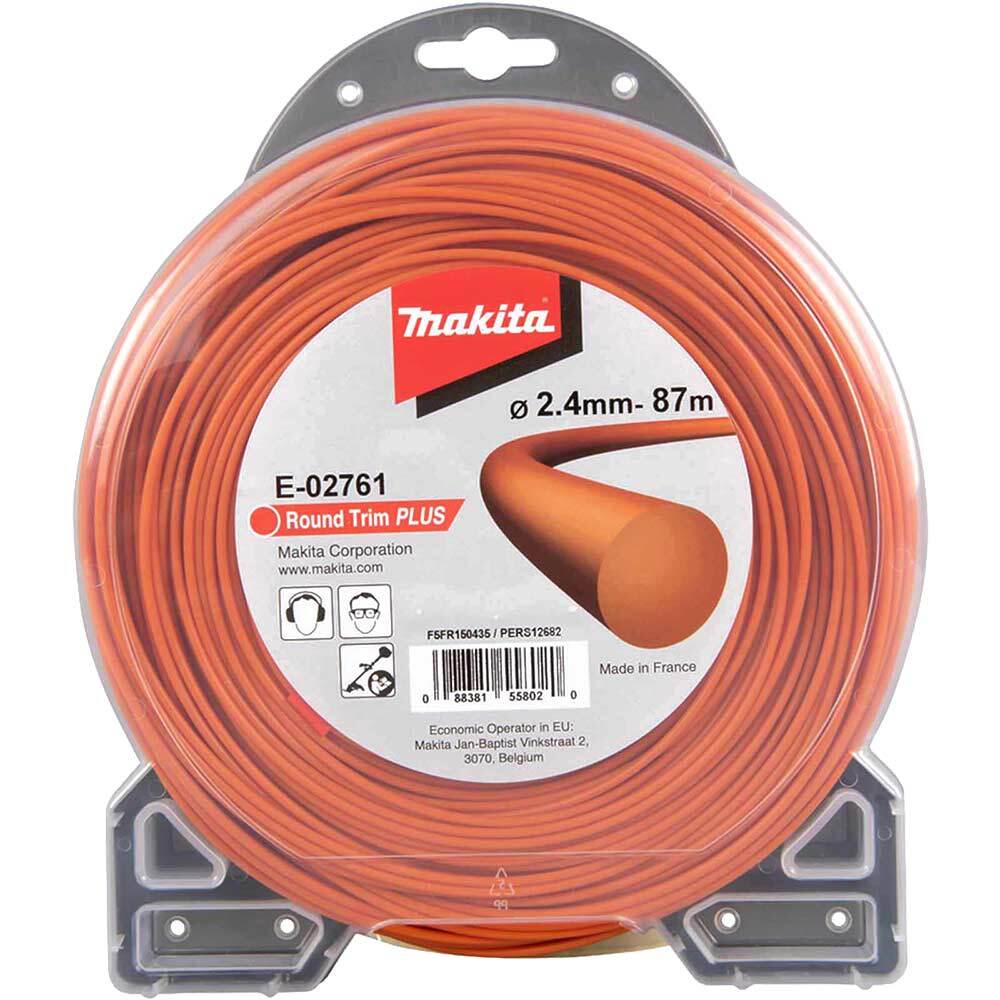 Makita Round Trim Plus Orange Grass Trimmer Line 2.4mm 87m