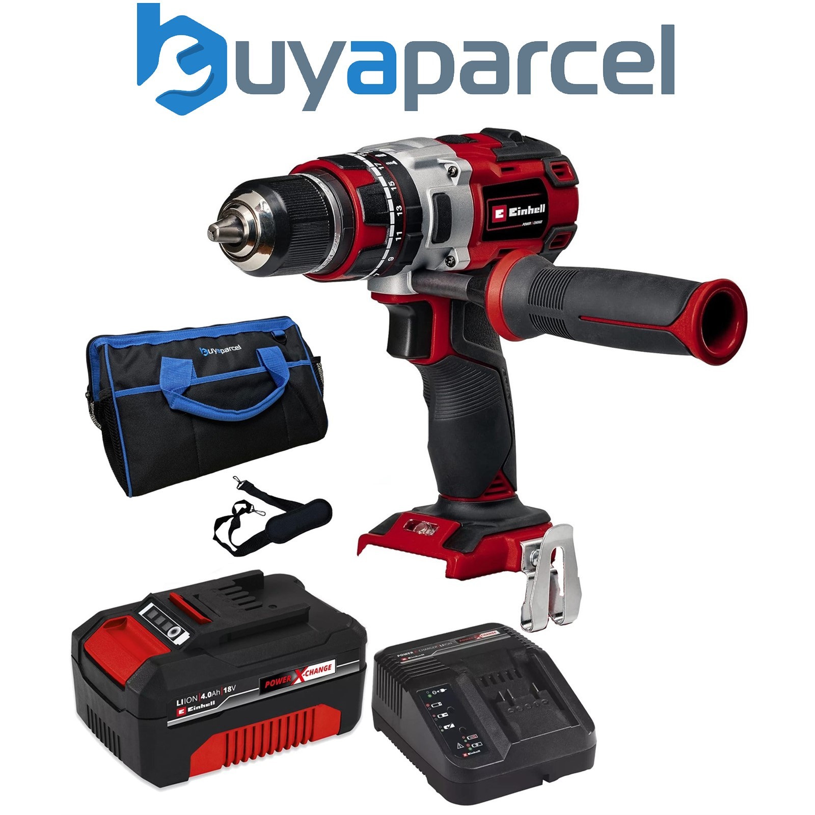 Einhell TE-CD Brushless Cordless Combi Drill PXC 18v Metal Chuck 1x 4ah Battery