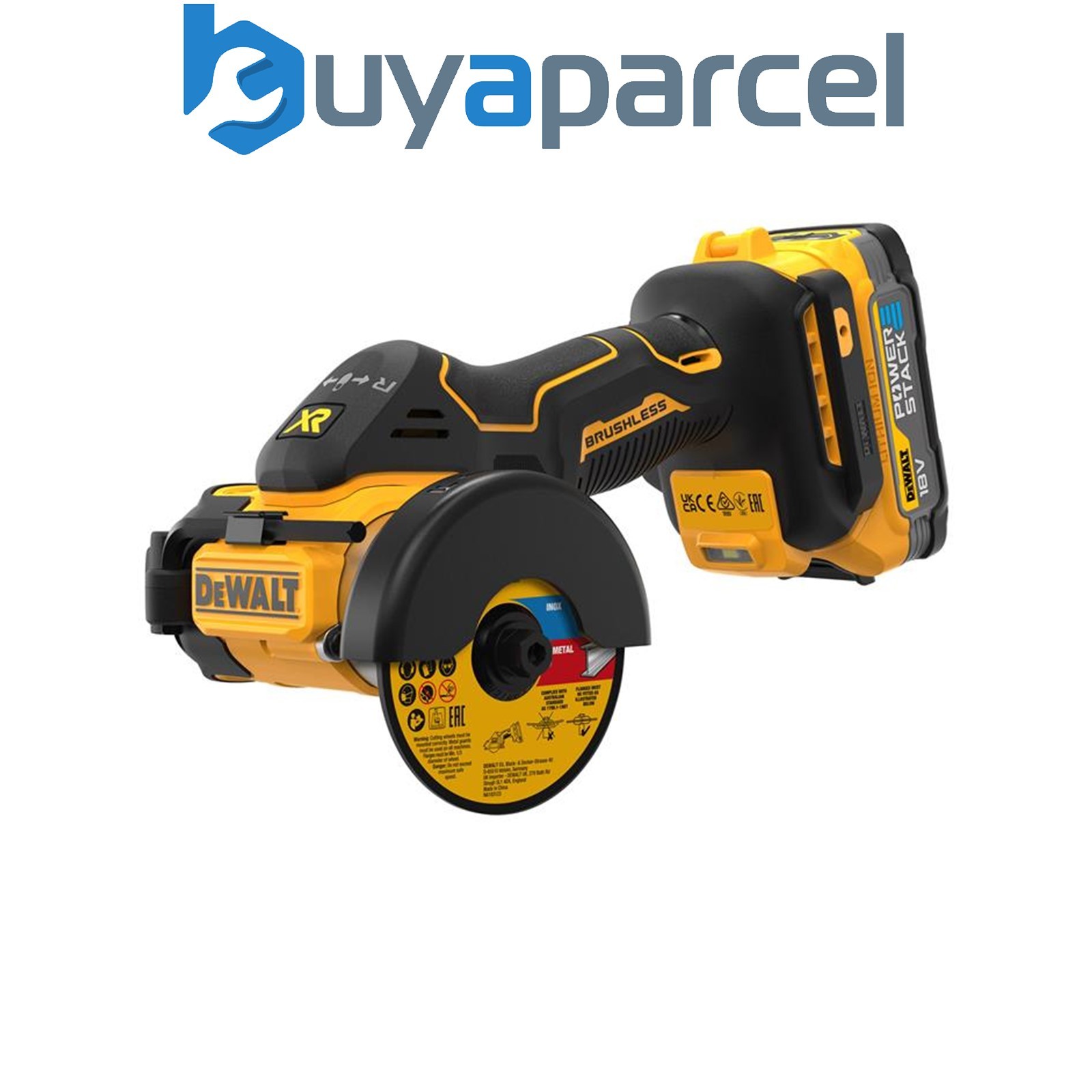 Dewalt DCS438E2T-GB XR BL Cut Off Tool 18V 2 x 1.7Ah POWERSTACK Li-ion