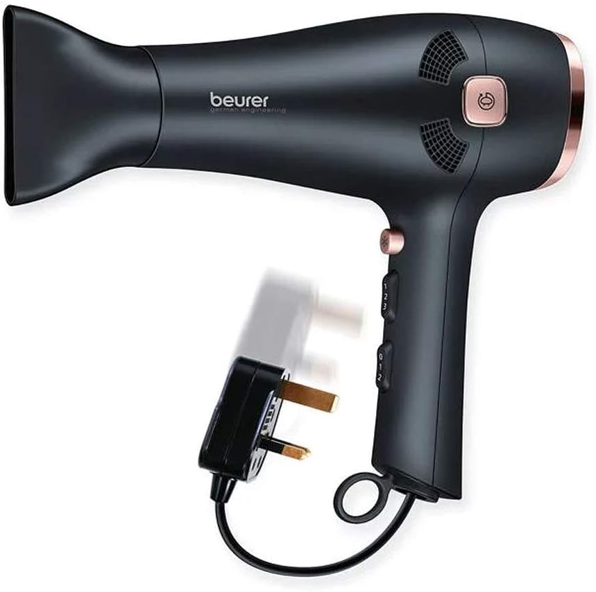 Beurer Style Pro HC55 Hair Dryer With Cable Rewind, 2000-Watt Hair Dryer With I