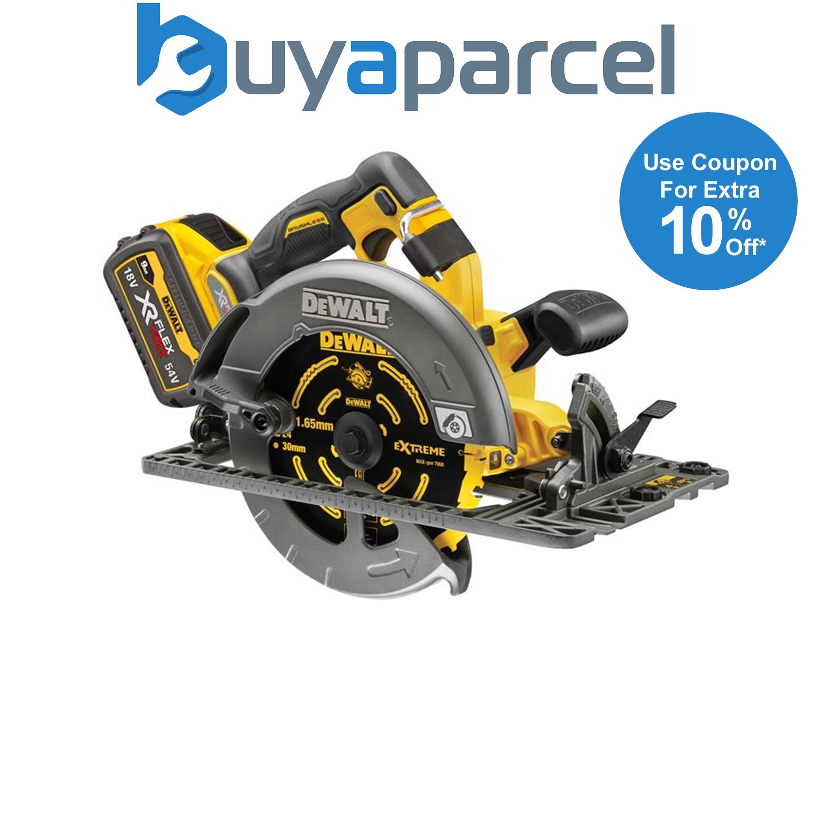 Dewalt DCS579X2-GB XR FlexVolt Circular Saw 190mm 54V 2 x 9.0Ah Li-ion