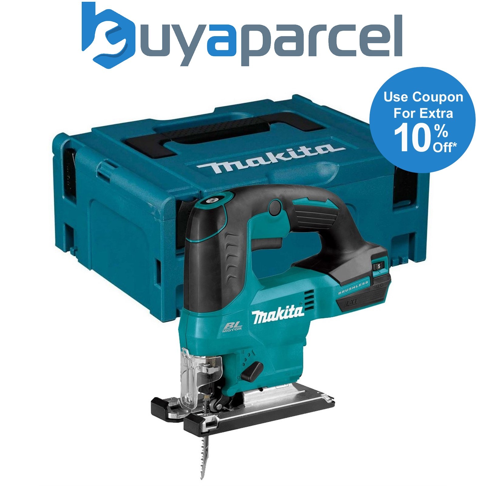 Makita DJV184Z 18v LXT Brushless Top Handle Jigsaw Bare + Makpac Case DJV184ZJ