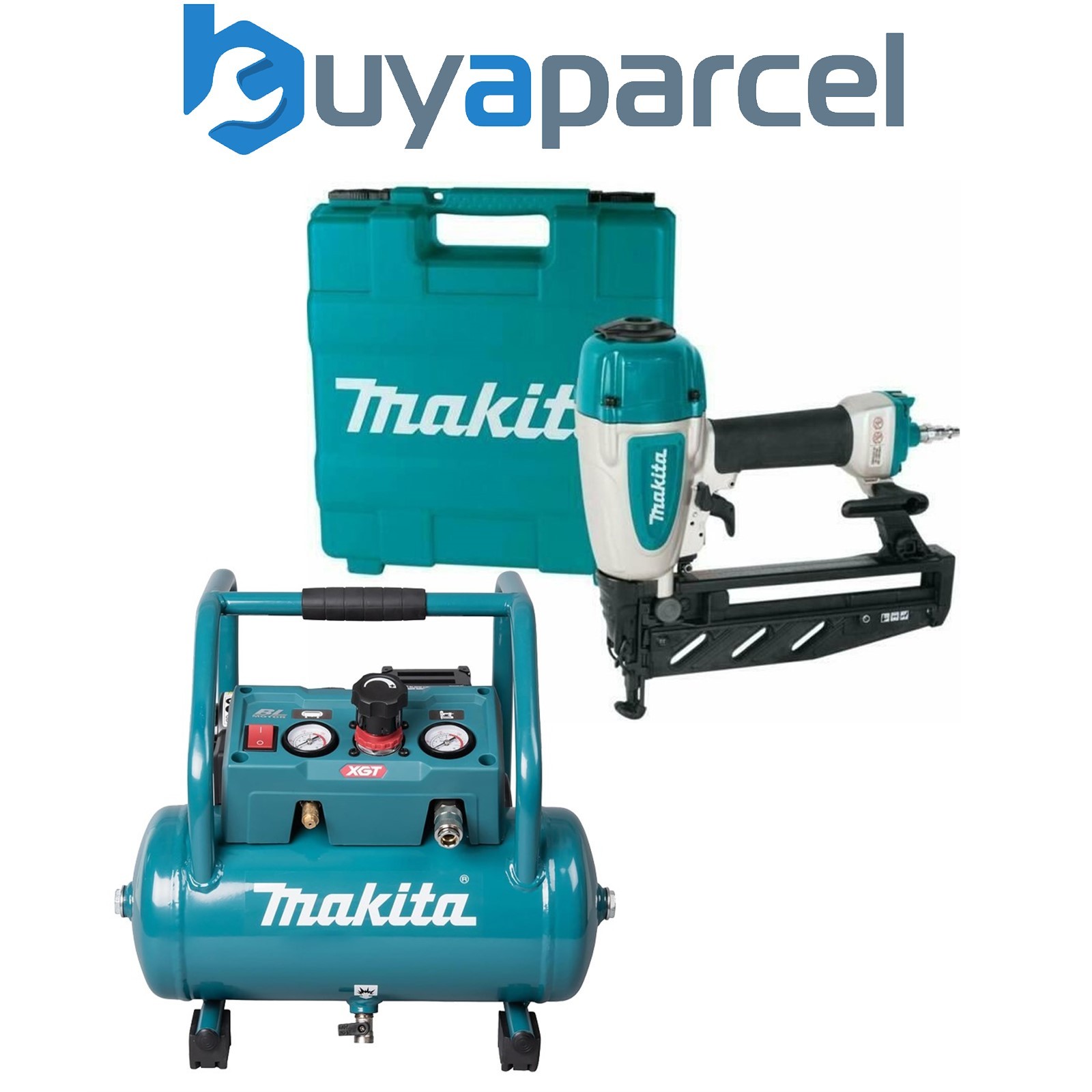 Makita AC001GZ 40V Max Cordless Air Compressor + 16G AF601 Brad Air Pin Nailer