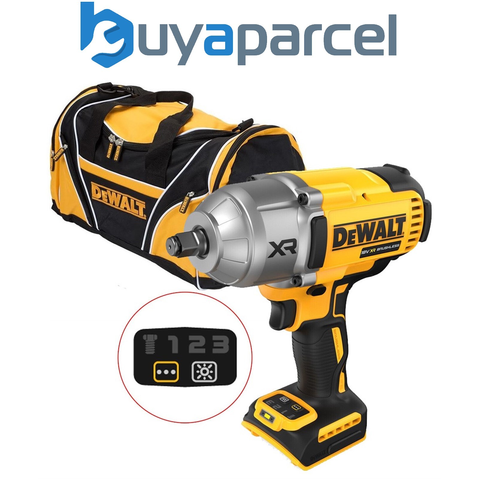 Dewalt 18v DCF900N XR High Torque Impact Wrench Li-Ion 1/2" 1396Nm + Tool Bag