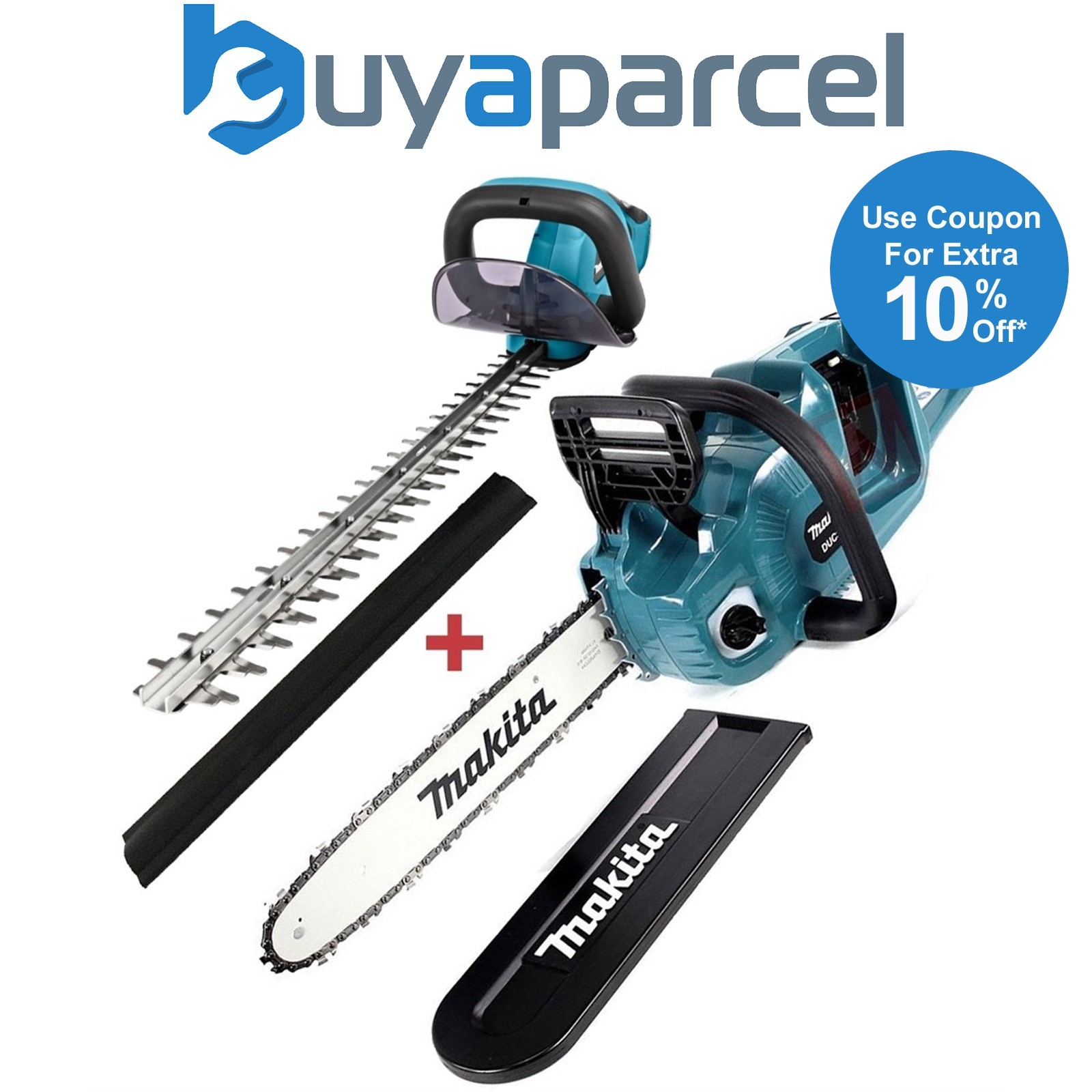 Makita DUC353Z Twin 18v / 36v LXT Cordless 35cm Chainsaw & DUH523Z Trimmer Bare