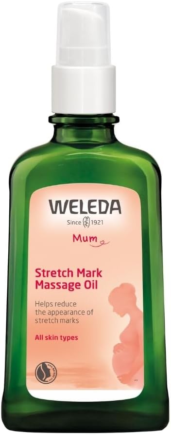 Weleda Stretch Mark Oil, Body Oil, Massage, Developed with Midwives, Vitamin A,