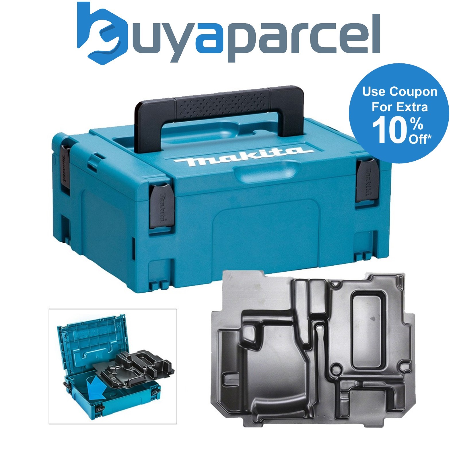 Makita 18v Jigsaw Makpac Tool Case with Inlay for DJV140 DJV180 DJV182