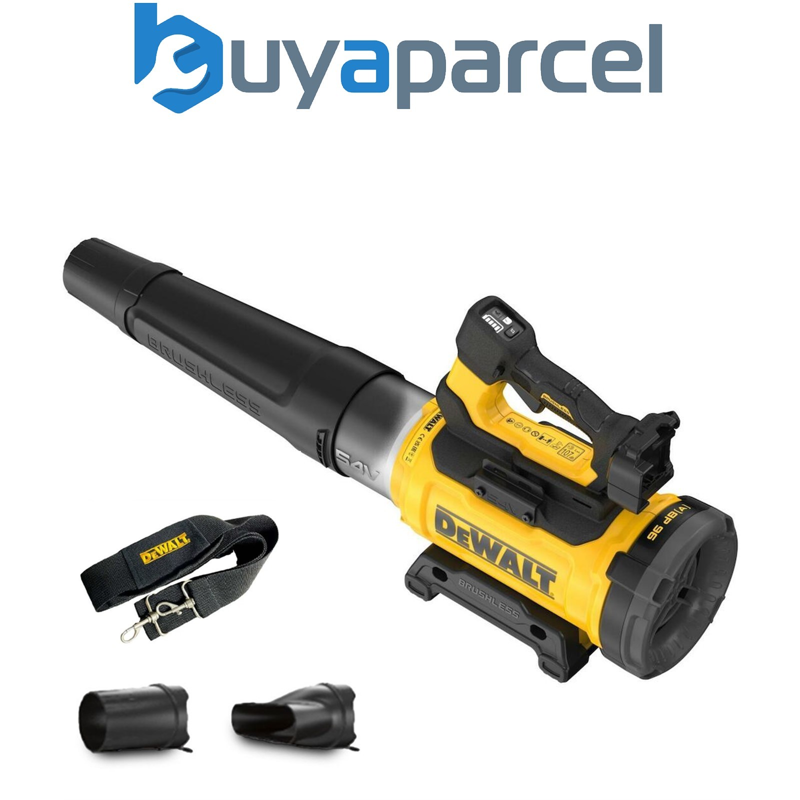 Dewalt DCMBL777N 54v XR Brushless Axial Blower Garden Leaf Blower Nozzle + Strap