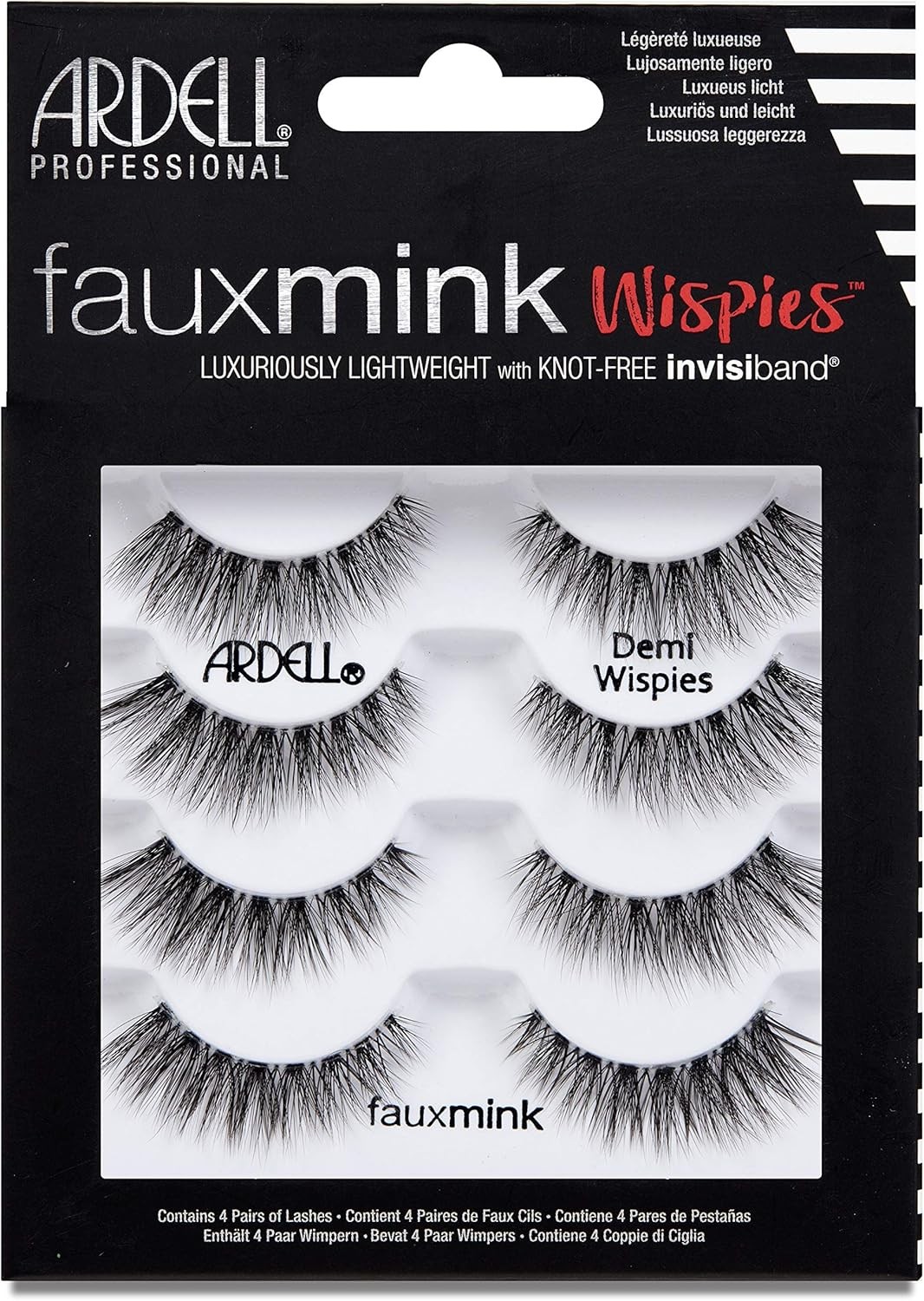 Ardell Multipack Faux Mink Demi Wispies False Eyelashes, Medium Volume, Long Le