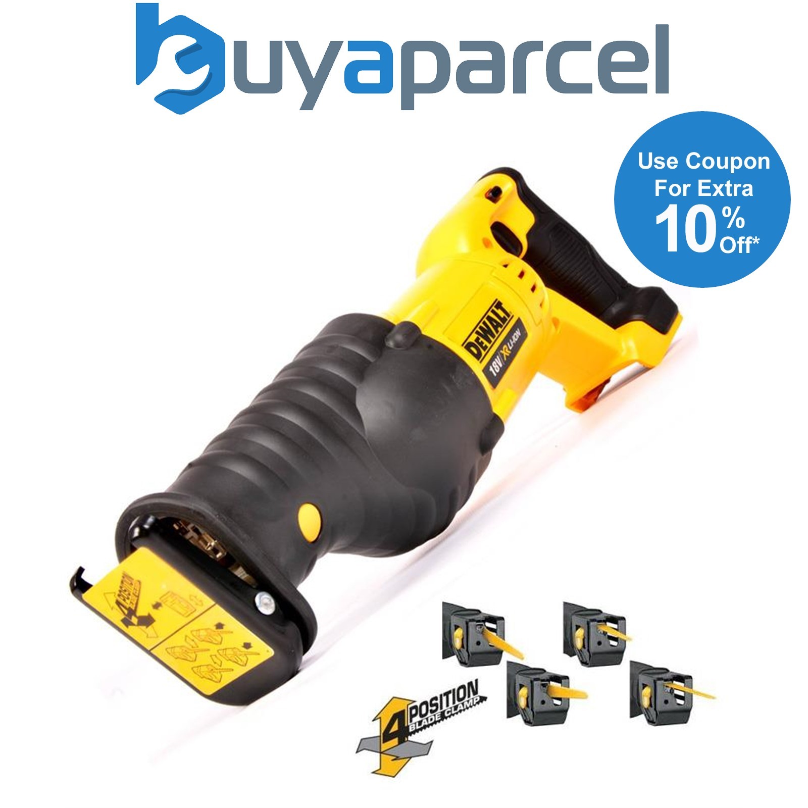 Dewalt DCS380N 18v XR Reciprocating Saw Li-ion Recip Sabre Saw 4 Pos Clamp Bare