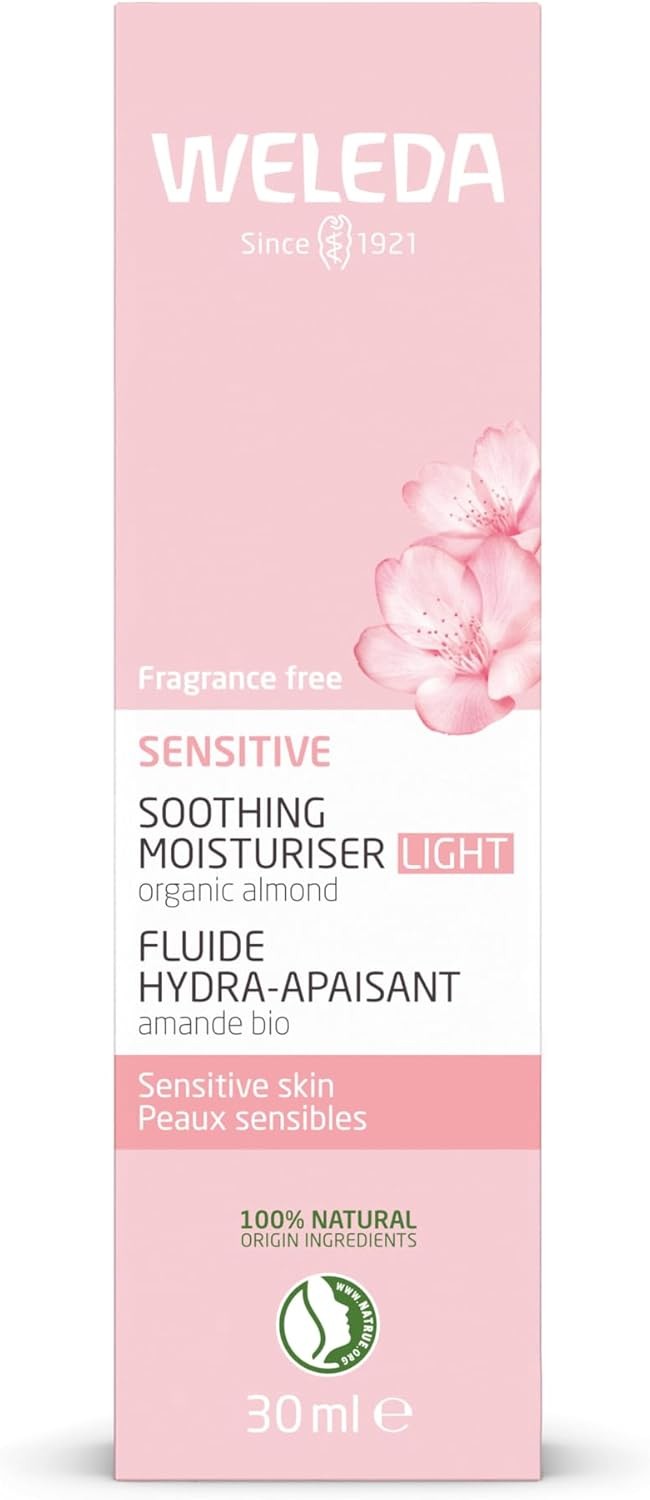Weleda Sensitive Soothing Moisturiser Light with Almond, Face Cream For Sensiti