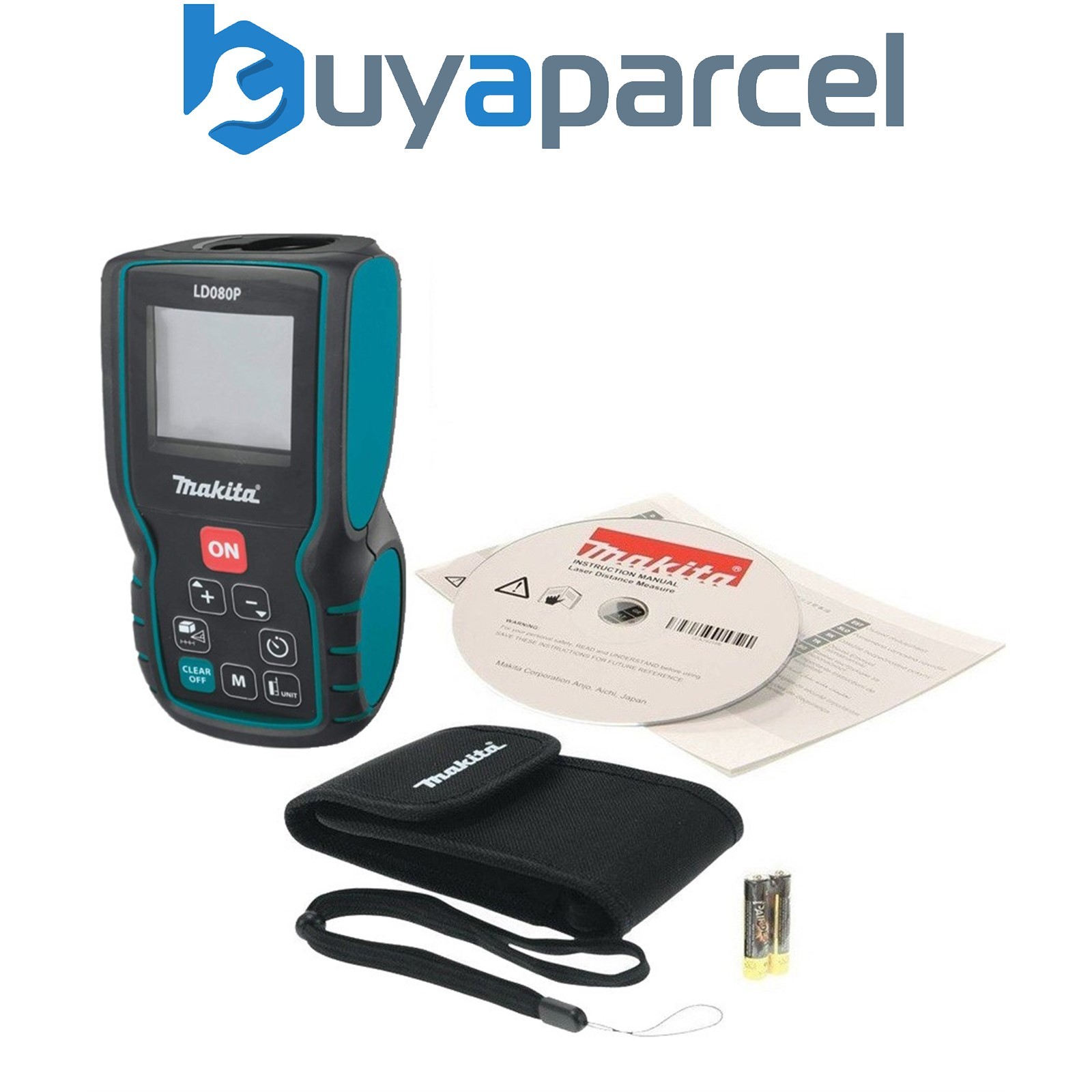 Makita LD080P 80m Rangefinder Laser Distance Measurer Range Finder + Pouch