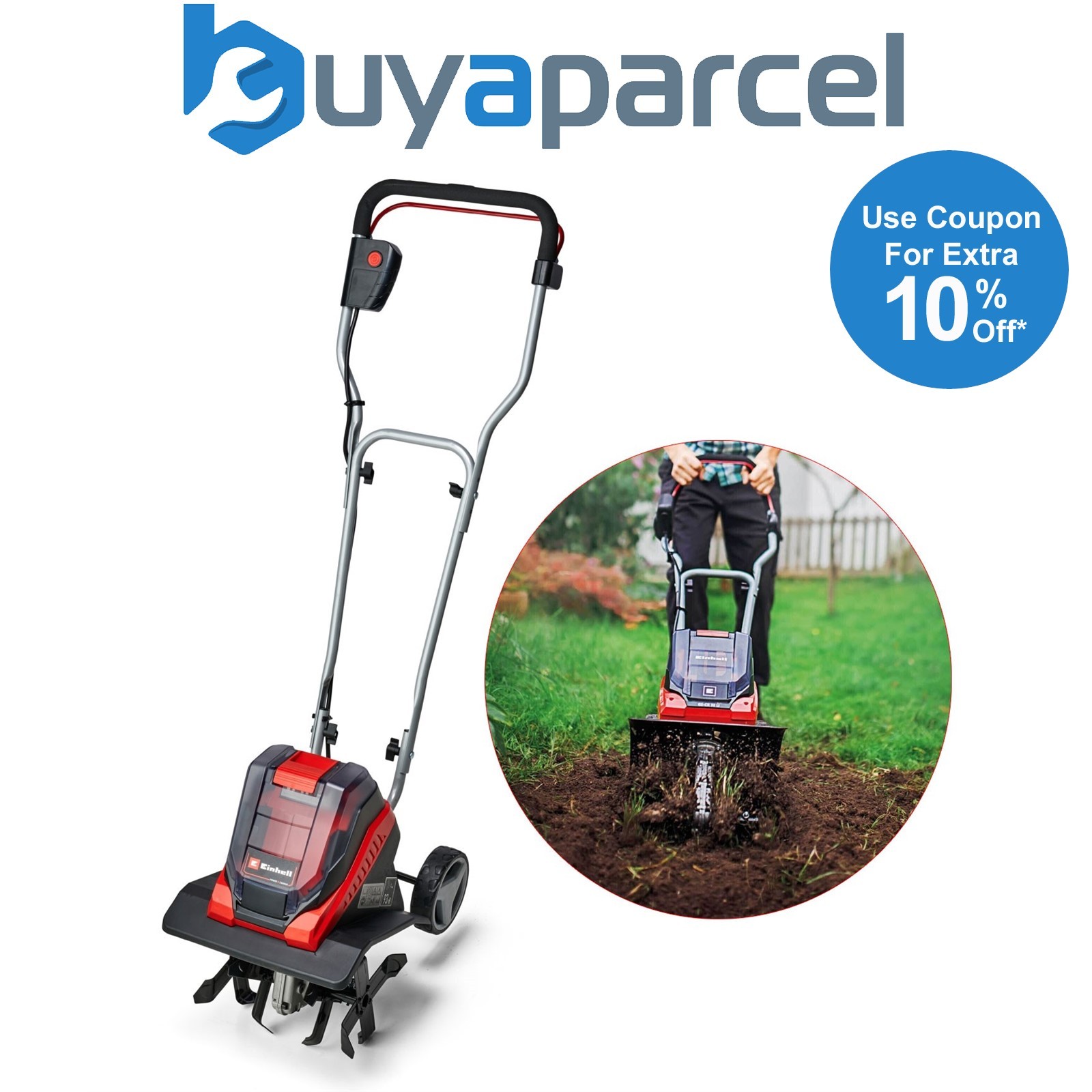 Einhell Cordless Twin 18v / 36v Tiller Cultivator Rotavator GE-CR 30 Li-Solo