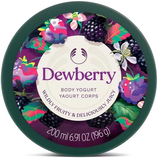 The Body Shop Dewberry Body Yogurt (1x 200ml) Lightweight Gel-Cream Body Moistu