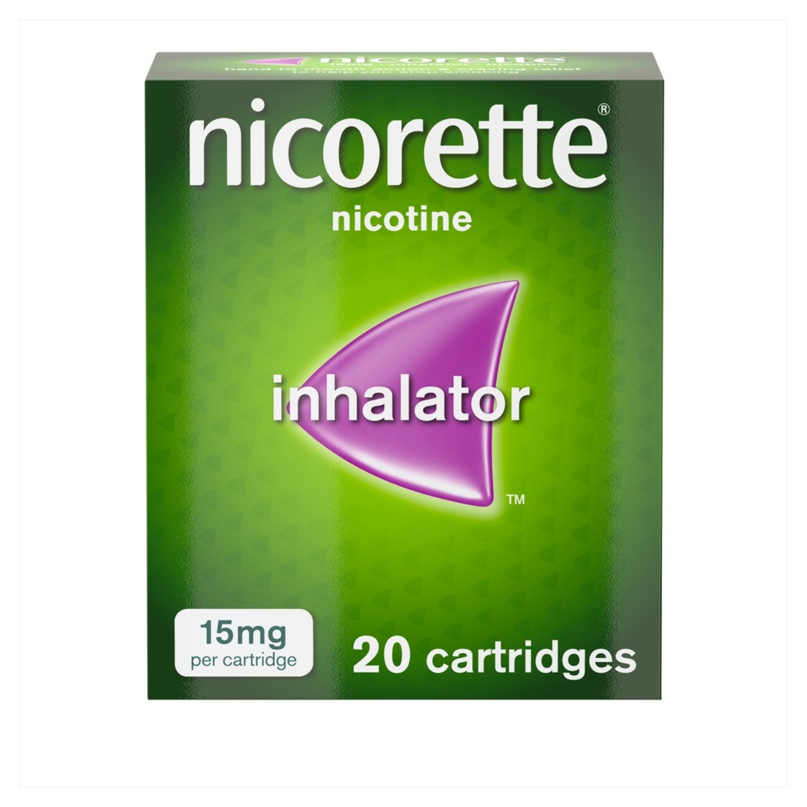 Nicorette 15mg Inhalator 20 Cartridges Quit Smoking Aid