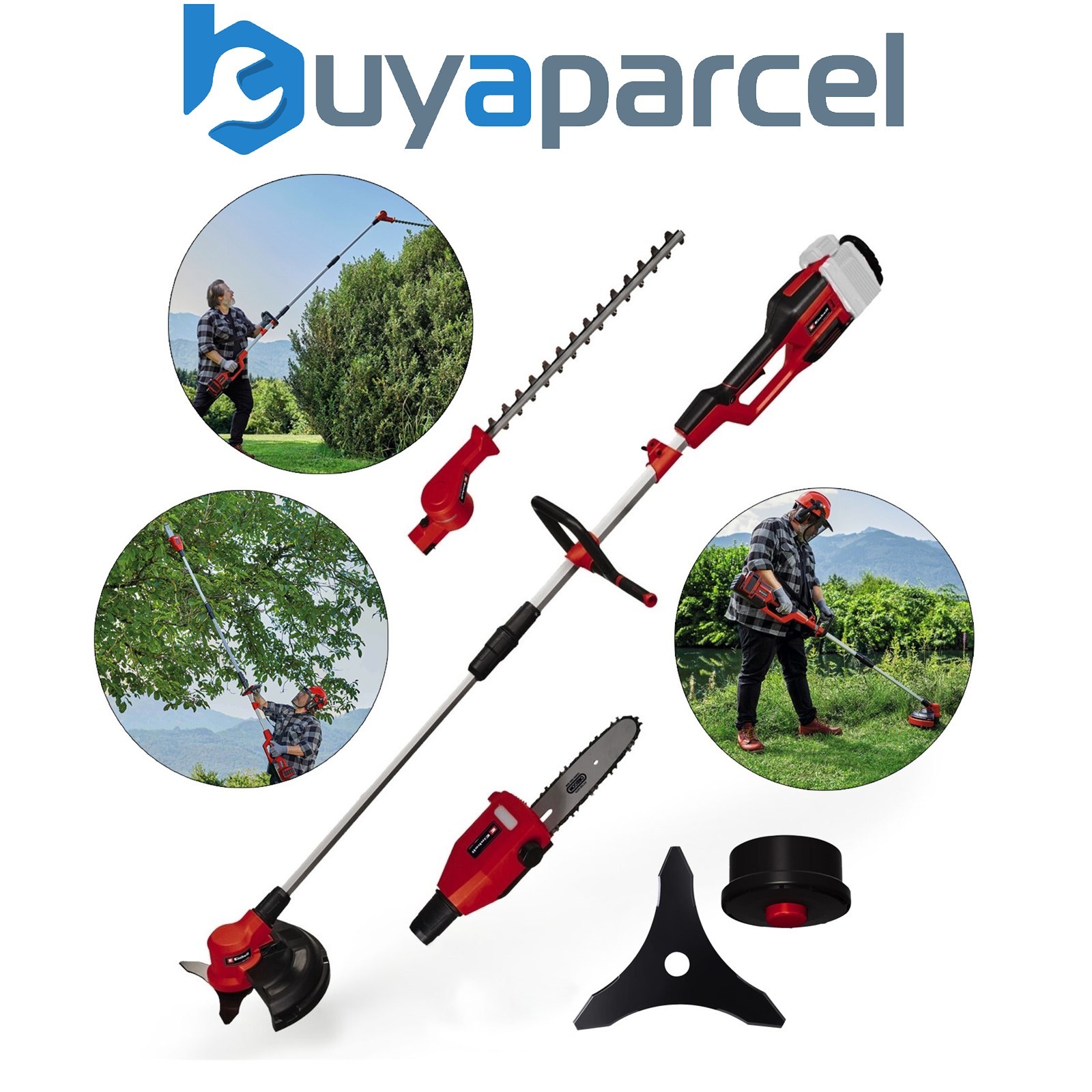 Einhell GE-LM 36/4in1 18v 36v Cordless Brushless High Reach Multi Tool Trimmer