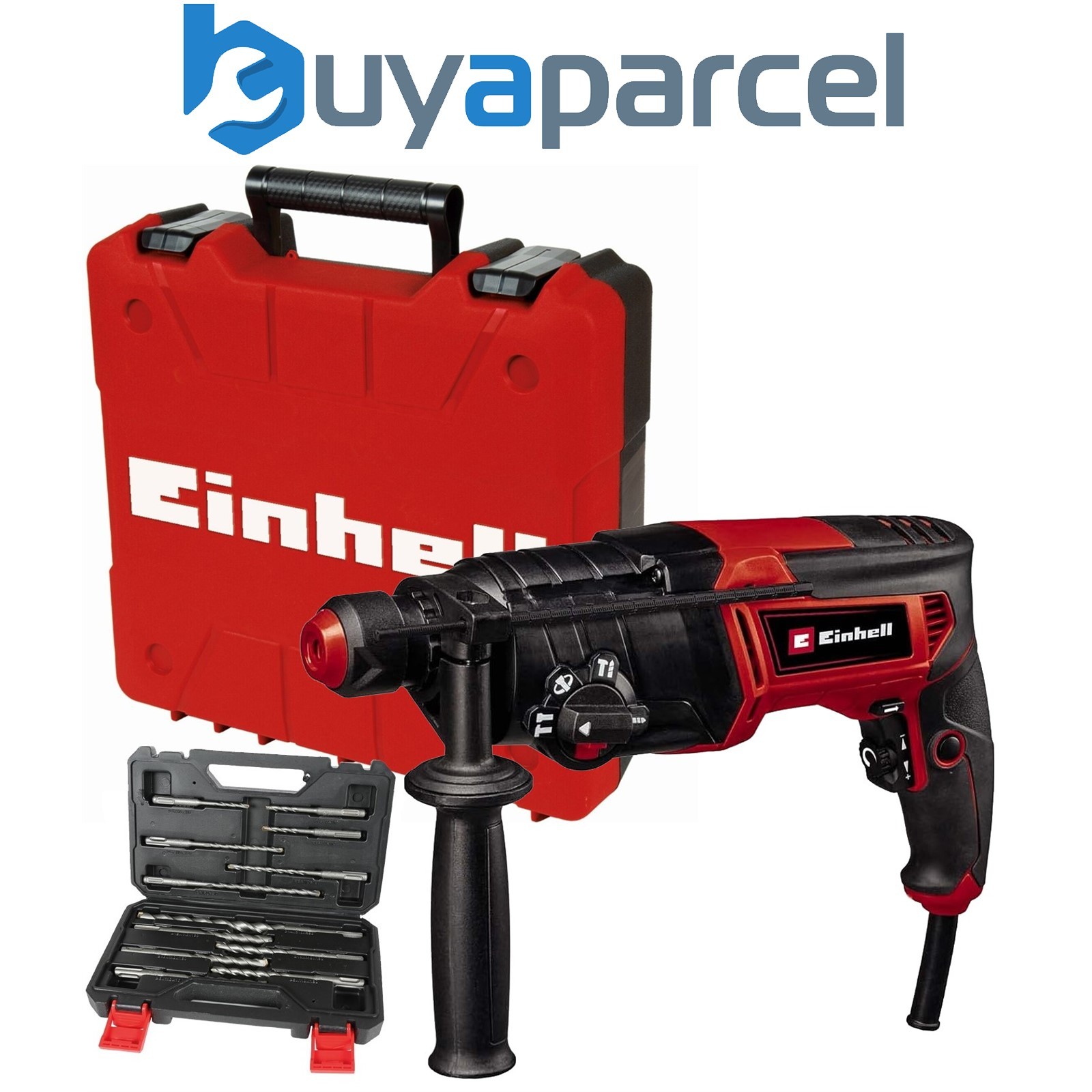 Einhell TC-RH 800 4F 240v SDS Plus 4 Mode Rotary Hammer Drill 800w + 12PC Set