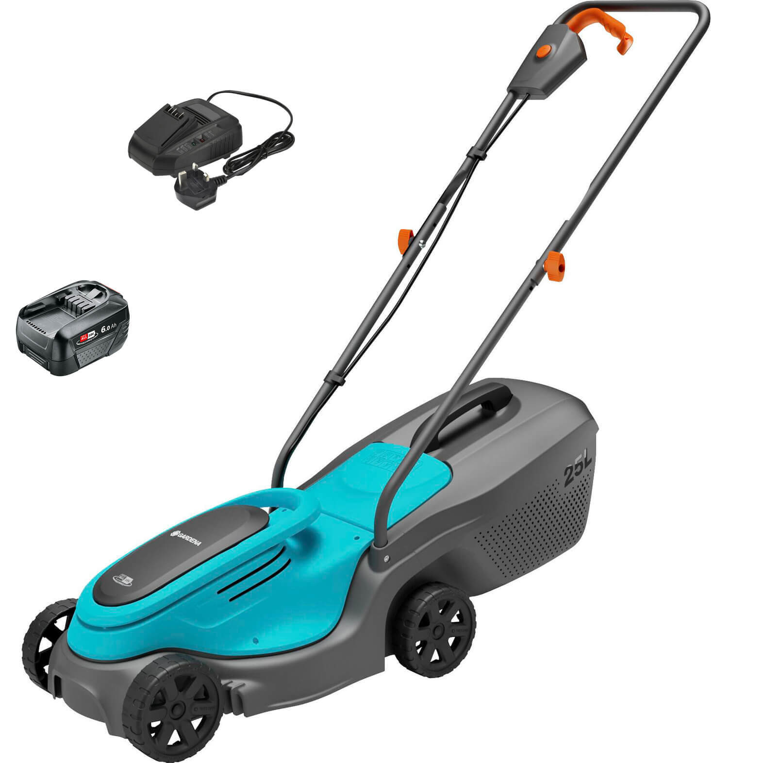 Gardena POWERMAX 30 P4A 18v Cordless Rotary Lawnmower 300mm 1 x 6ah Li-ion