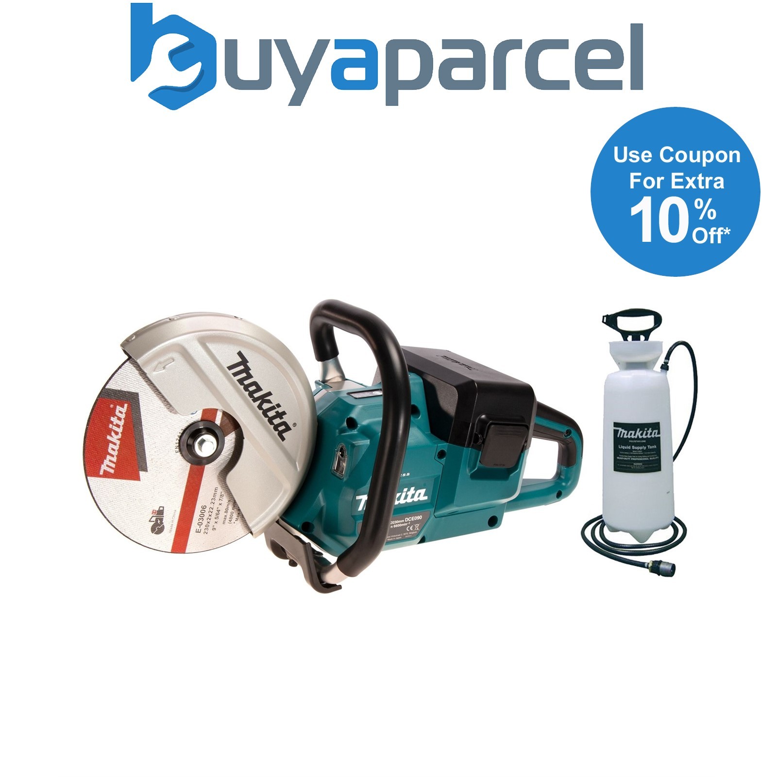 Makita DCE090ZX1 18v / 36v 9" Cordless Brushless Disc Cutter Saw Bare + Water