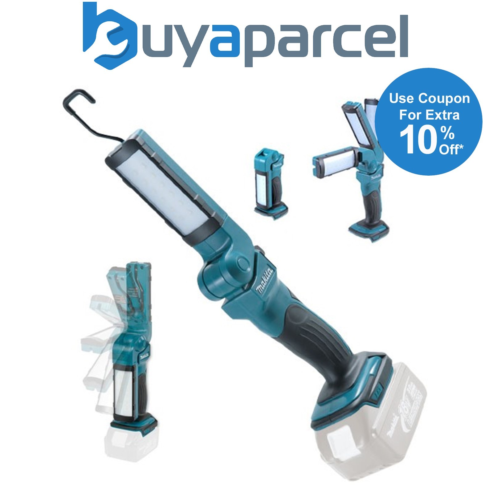 Makita DML801 18V / 14.4V LXT Lithium Ion Florescent 6 12 LED Light Pivot Torch