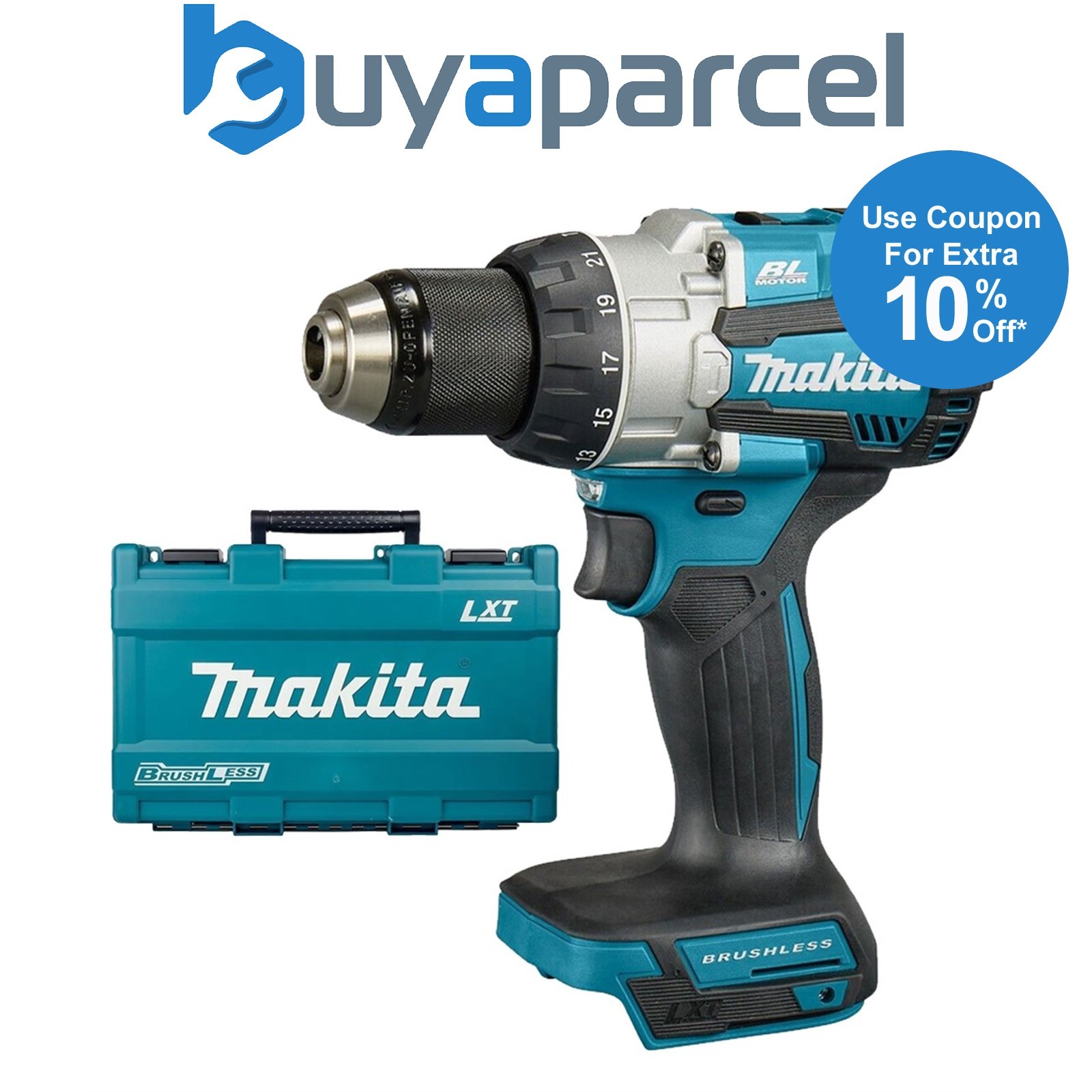 Makita DHP489Z 18v LXT Brushless Combi Hammer Drill Metal Chuck + Makita Case