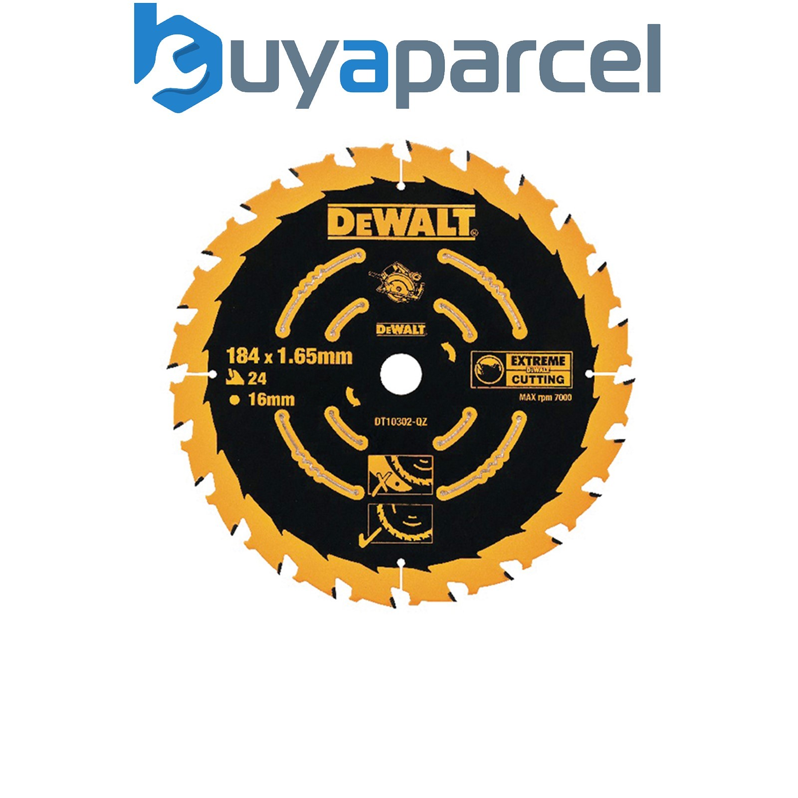 Dewalt DT10302-QZ Extreme Framing Circular Saw Blade 184 x 16mm x 24T