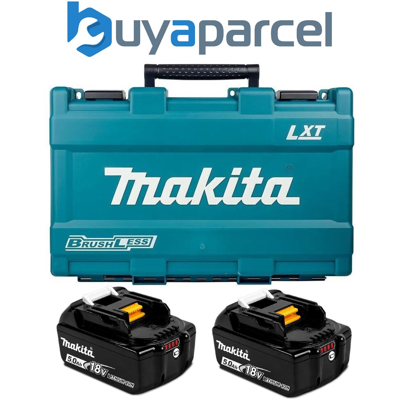 2 X Makita BL1850 18V 5.0Ah Li-Ion LXT Battery 5AH Star Battery BL1850B + Case