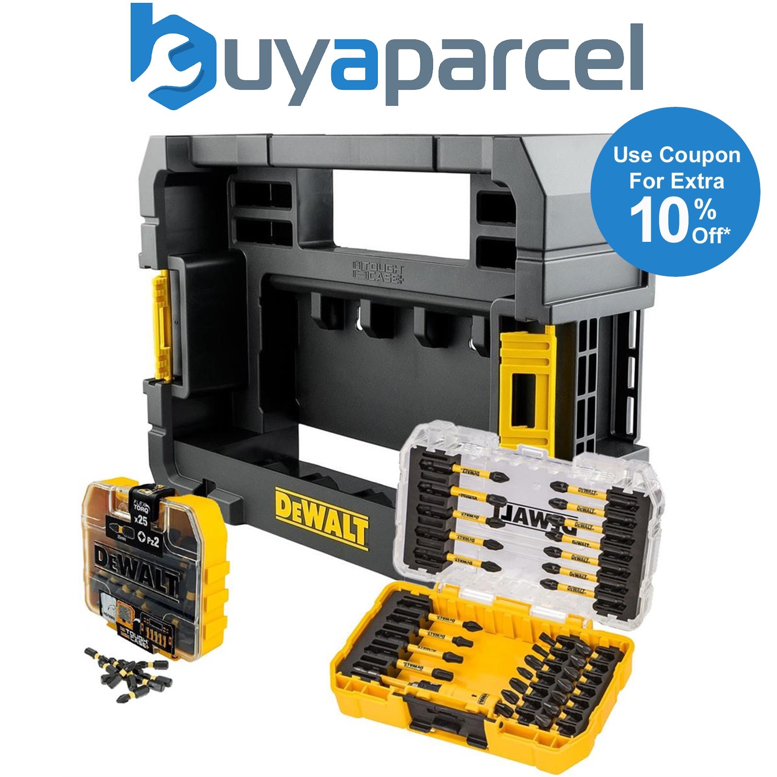 Dewalt FLEXTORQ 56 Piece Impact Screwdriver Bit Set + Tough Case TStak Caddy