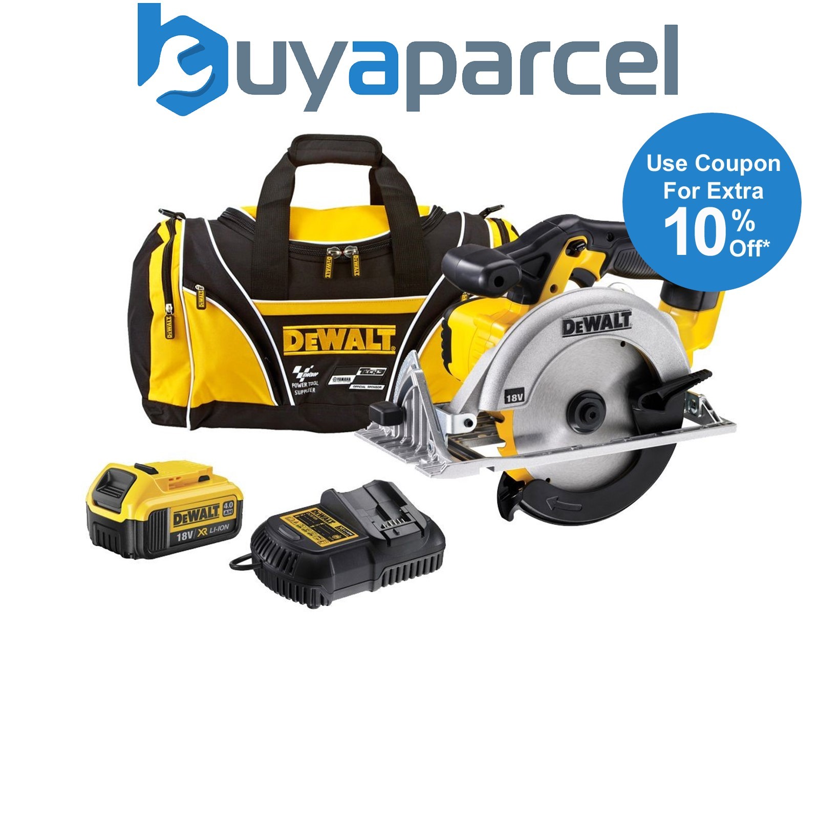 DeWalt DCS391M2 18v Heavy Duty XR Circular Saw + 2 x 4.0ah Batts, Charger + Bag