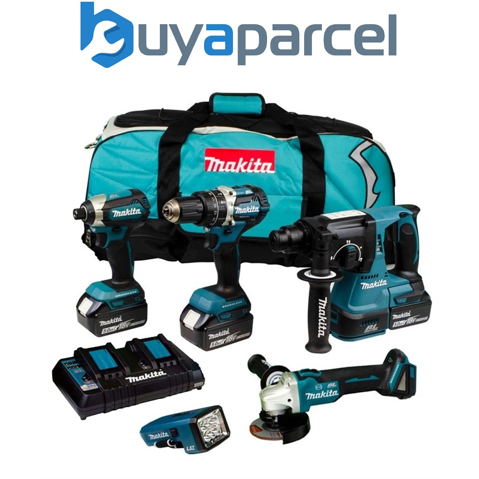 Makita DLX5042PT 18v 5 Piece Brushless LXT Multi Tool Kit Lithium - 3 x 5.0ah