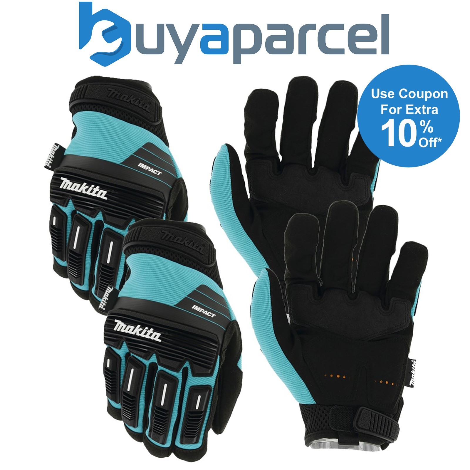 Makita P-84589 Advanced Impact Demolition Gloves Extra Large 2x Pair