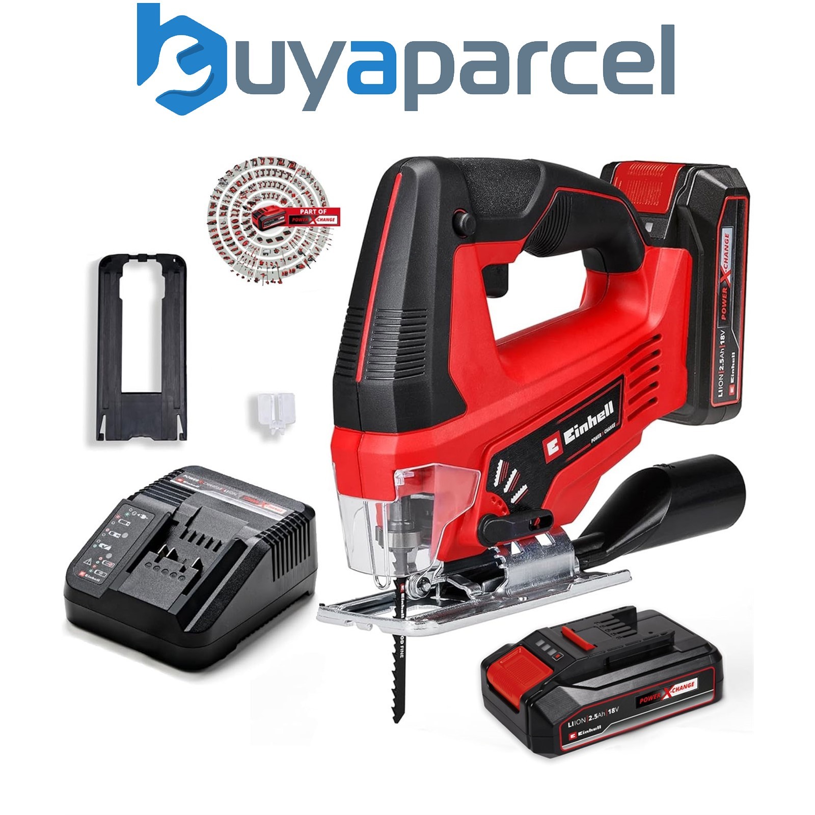 Einhell 18v Cordless Jig Saw TC-JS18/70 Li Power X-Change 2 x 2.5ah Batteries