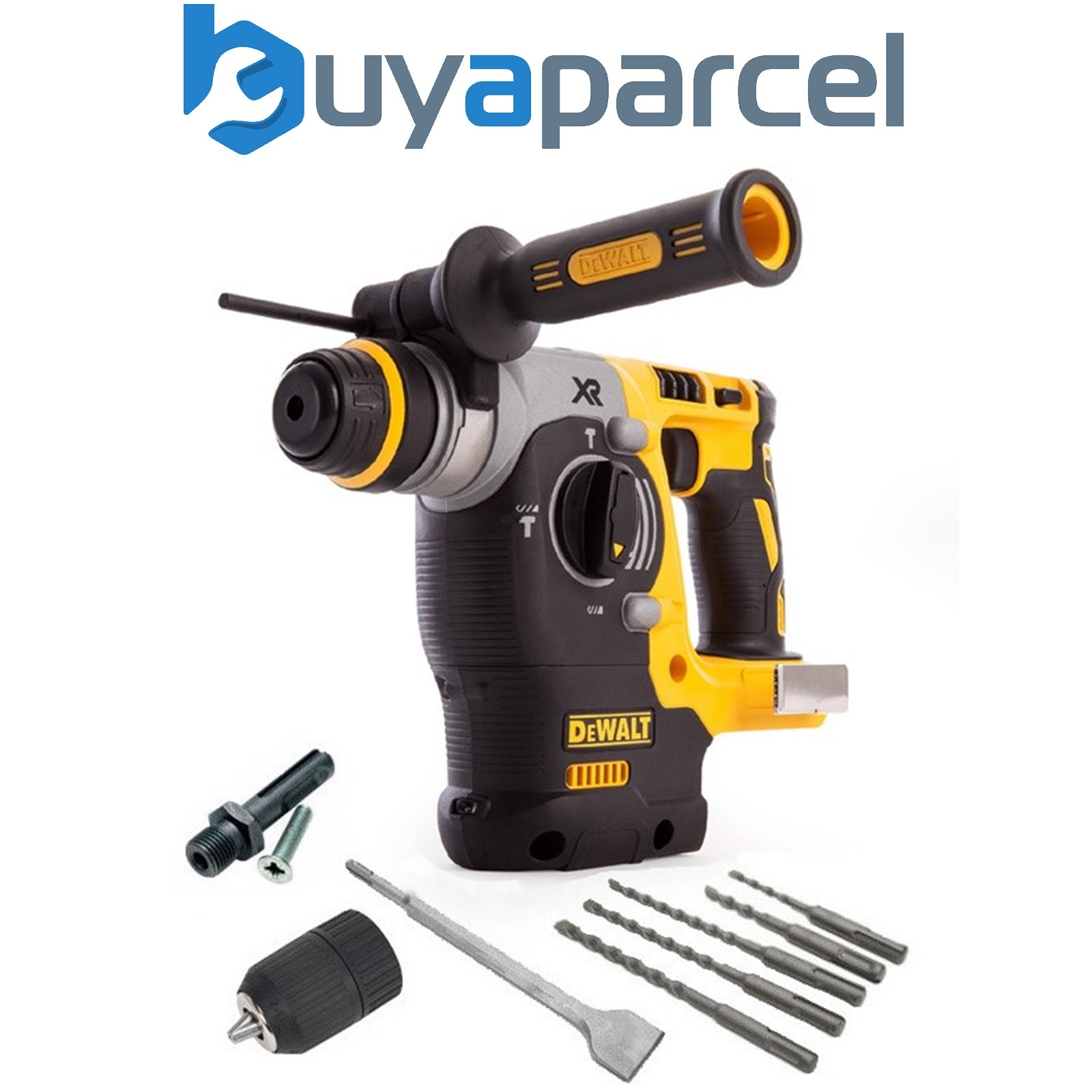 Dewalt DCH273N XR 18v SDS Brushless Hammer Drill + SDS Bits Chisel + Chuck