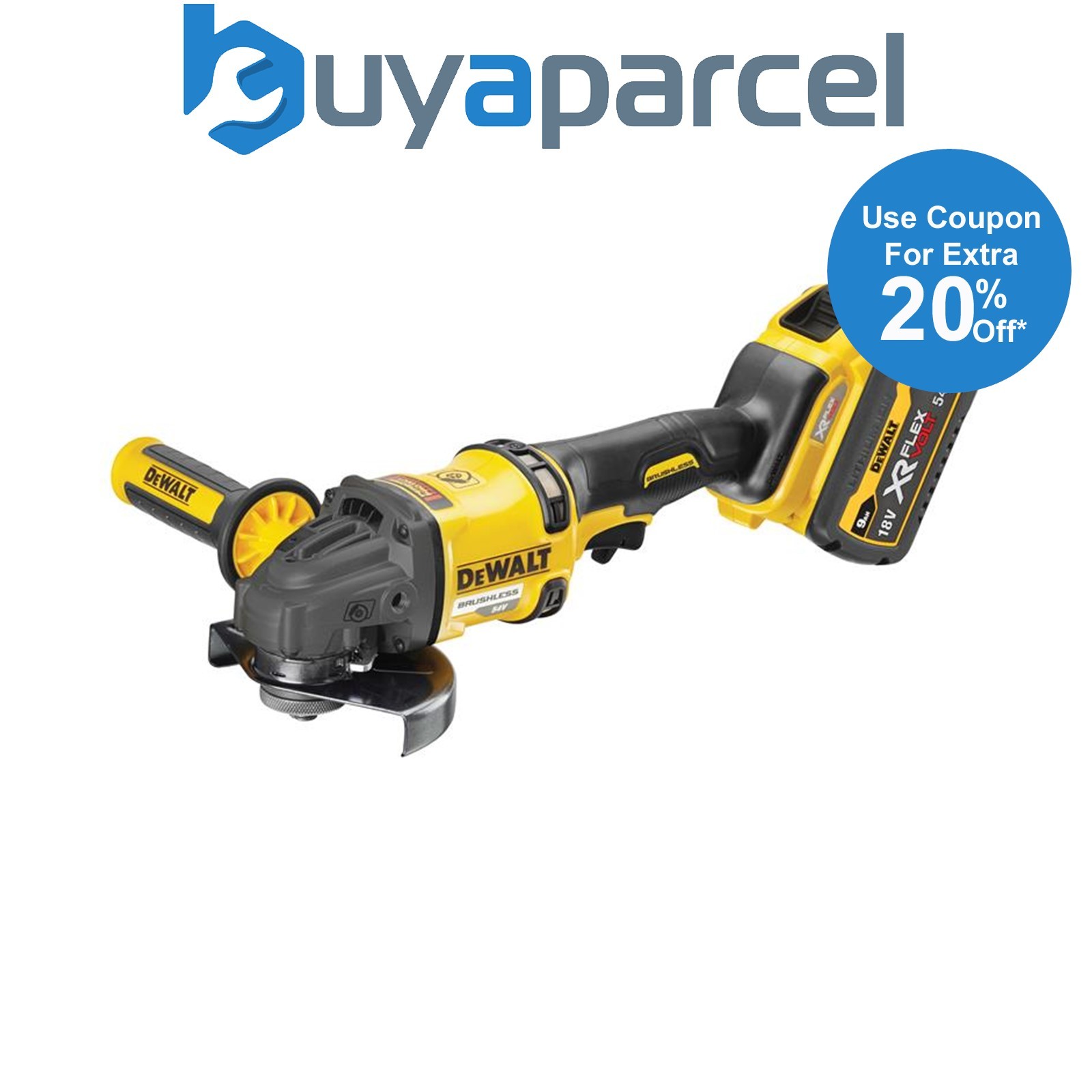 Dewalt DCG418X2-GB XR FlexVolt Grinder 125mm 54V 2 x 3.0Ah Li-ion DEWDCG418X2