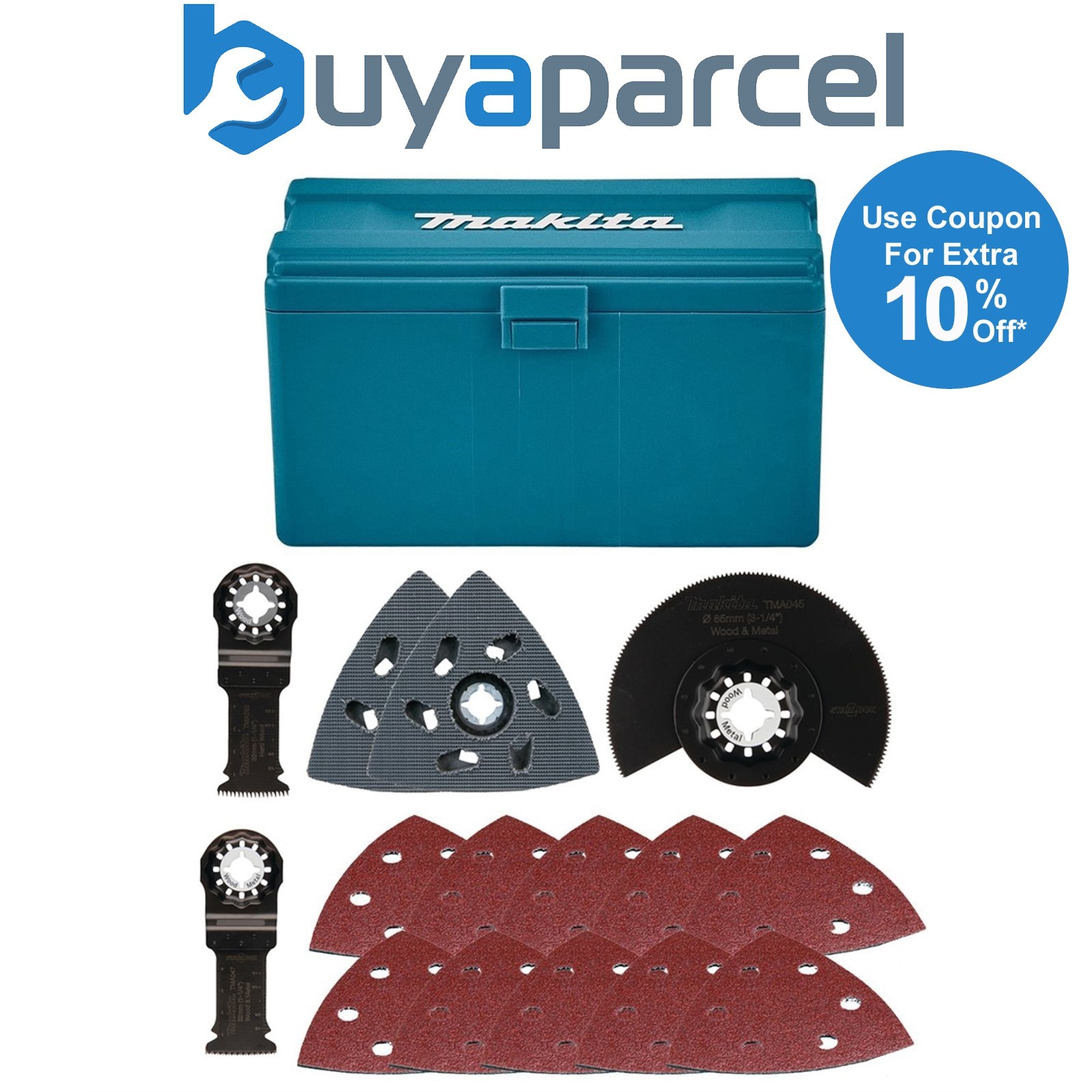 Makita Starlock Multi Tool 15 PC Carpentry Set Plunge Segment Blade DTM52 + Box