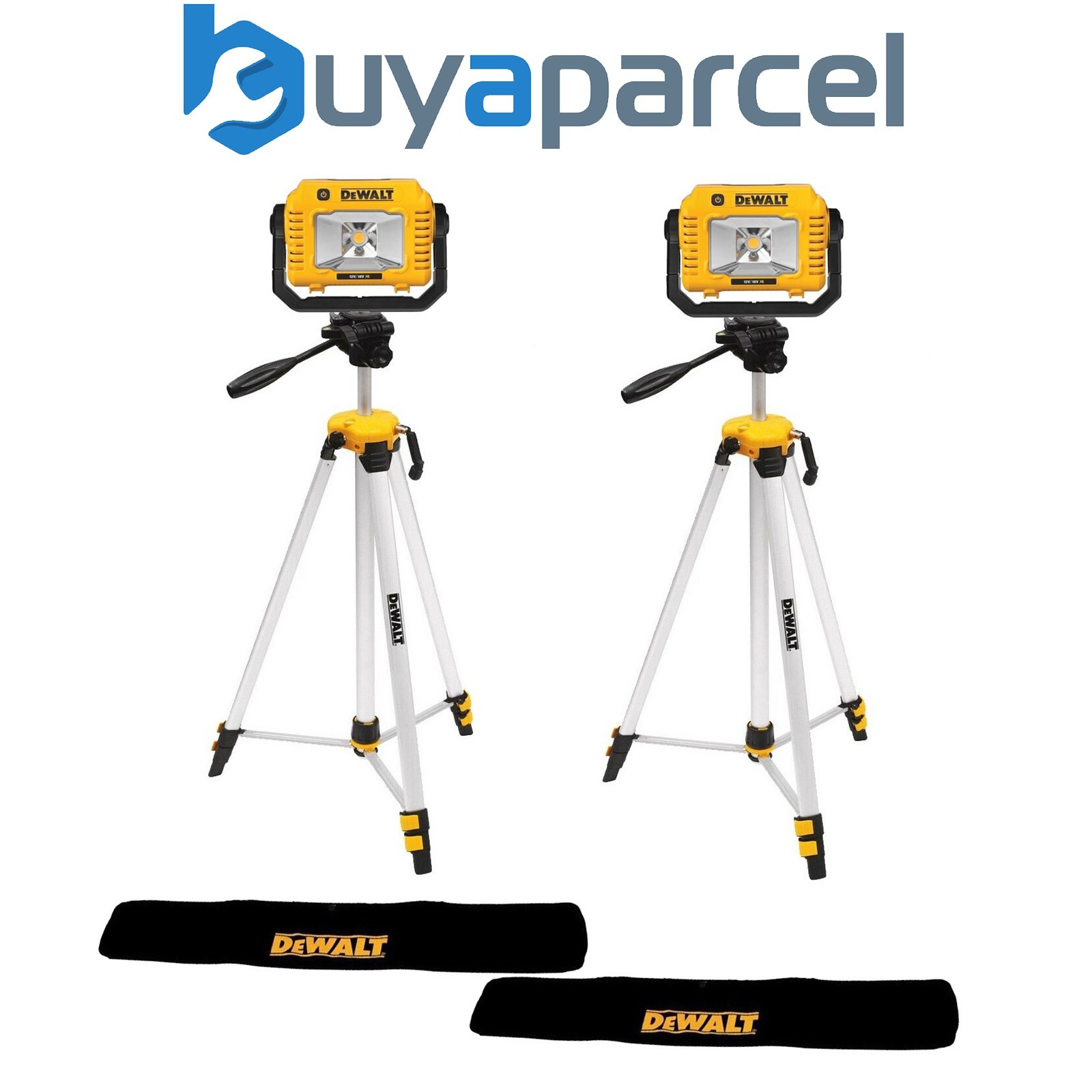Dewalt DCL077 18v XR LED Tripod Site Light Pivot Head Cordless 2000 Lumen X 2