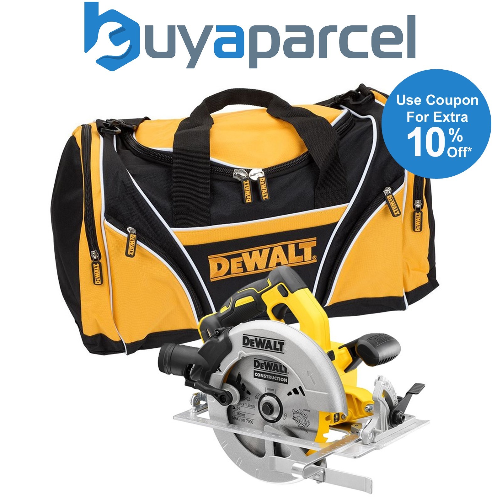 DeWalt DCS570N 18v Brushless XR 184mm Circular Saw Inc Blade Bare + Tool Bag