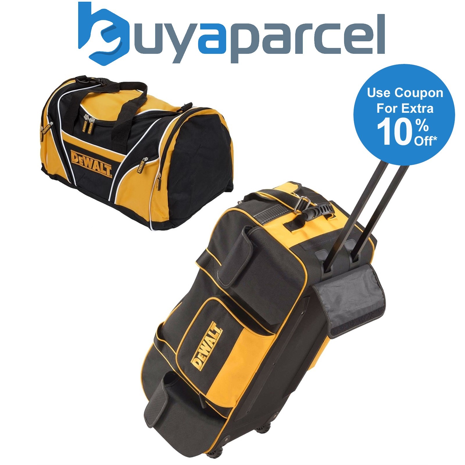 Dewalt DWST1-79210 Large Heavy Duty Tool Bag + Wheels + 18" Carry Toolbag +Strap