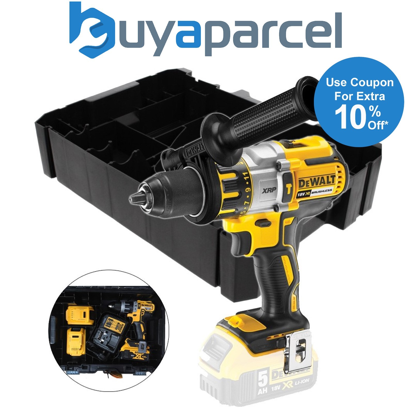 Dewalt DCD996N 18v XR 3 Speed Brushless Combi Hammer Bare + N530863 TSTAK Inlay