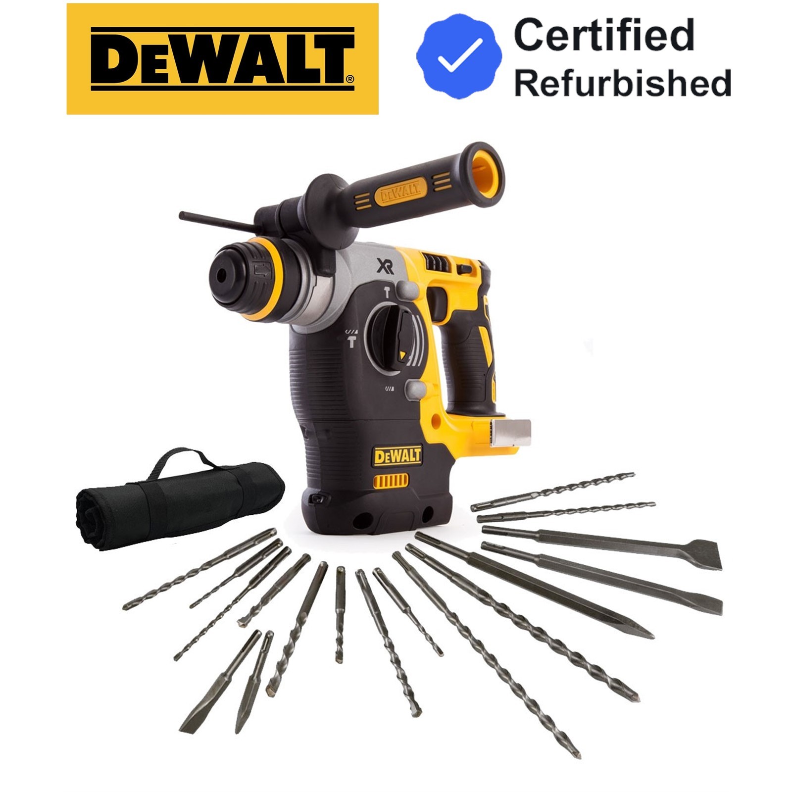 Dewalt DCH273N Cordless XR 18v SDS Brushless Hammer Drill 3 Mode + 17 Piece Set